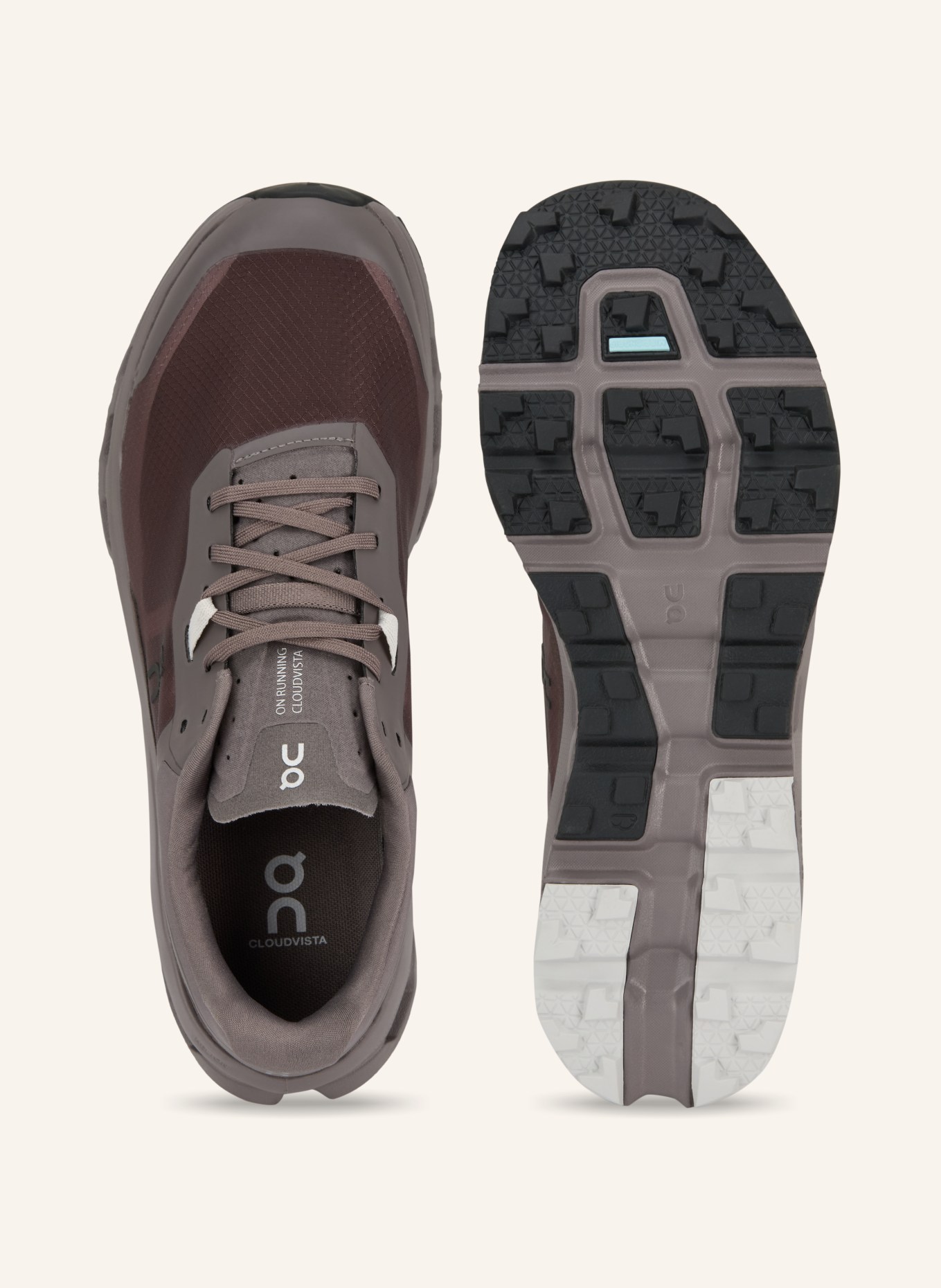 On CLOUDVISTA 2 trail running shoes: DARK GRAY / GRAY