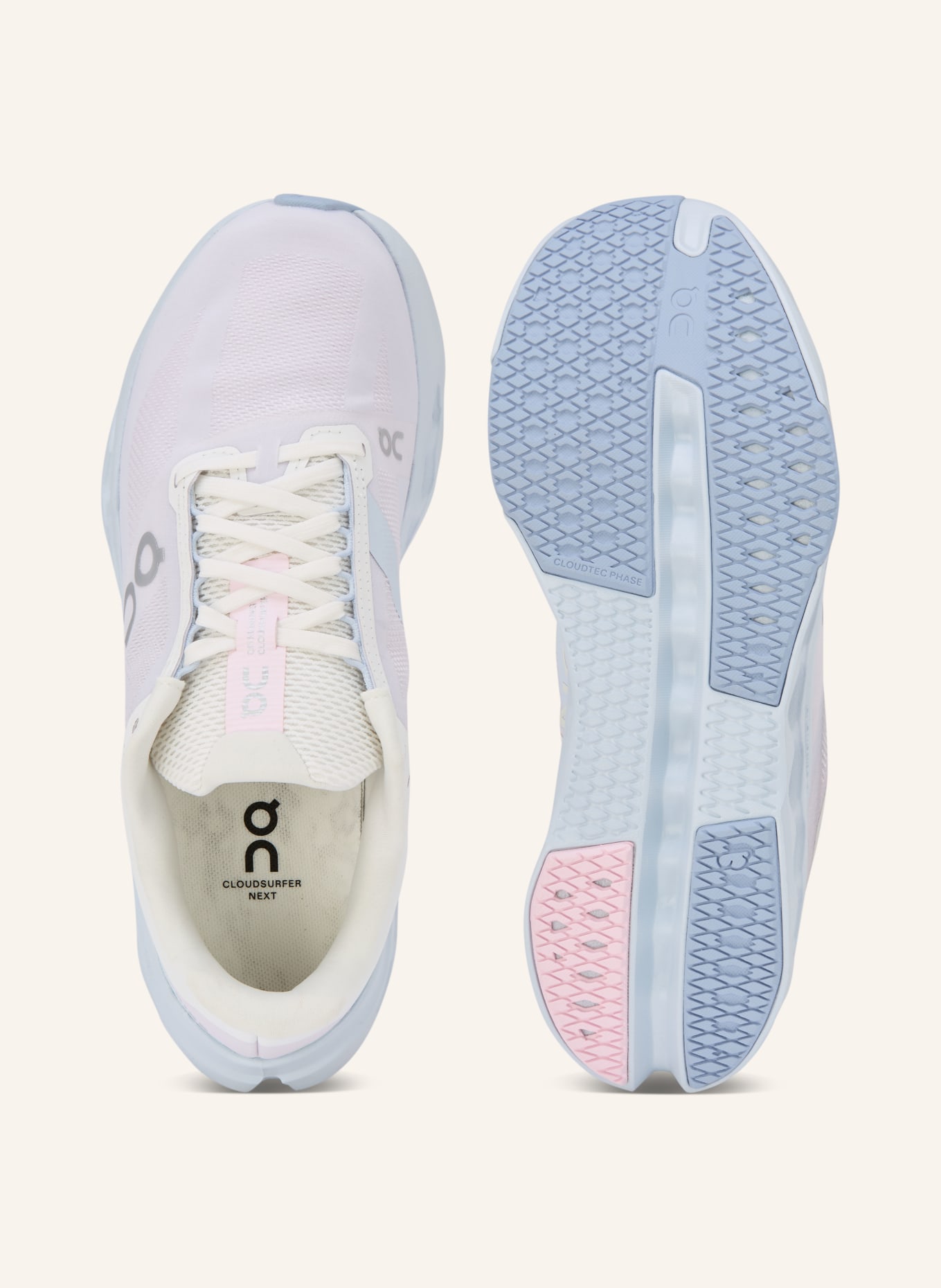 On Running shoes CLOUDSURFER NEXT: LIGHT PURPLE / LIGHT BLUE / WHITE