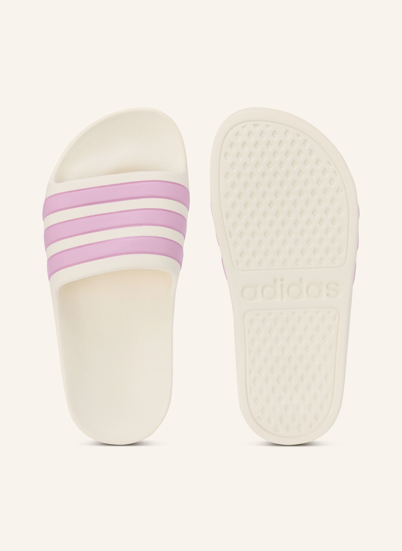 adidas Pantofle ADILETTE AQUA: BÍLÁ / RŮŽOVÁ
