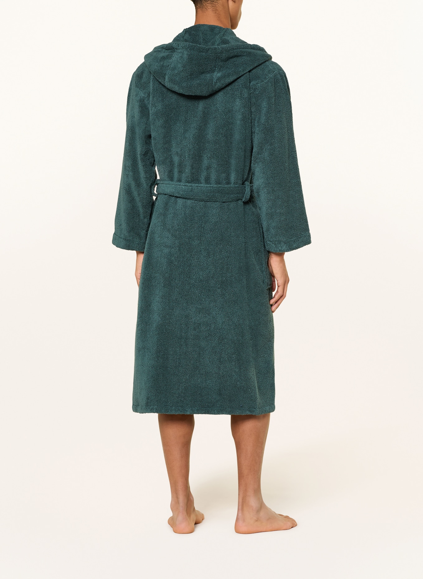 en VOGUE Szlafrok uniseks z kapturem: CIEMNOZIELONY