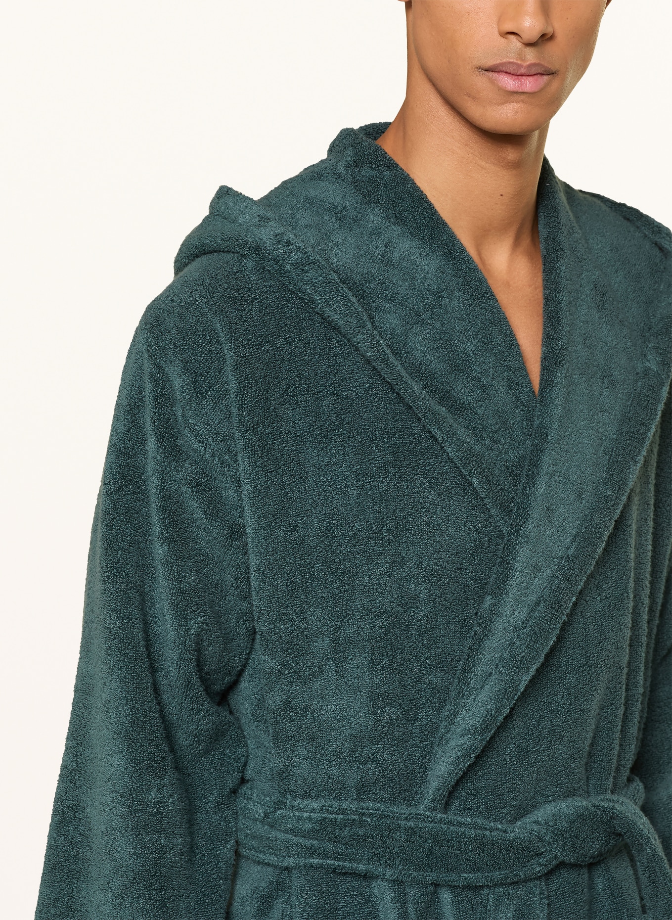 en VOGUE Szlafrok uniseks z kapturem: CIEMNOZIELONY
