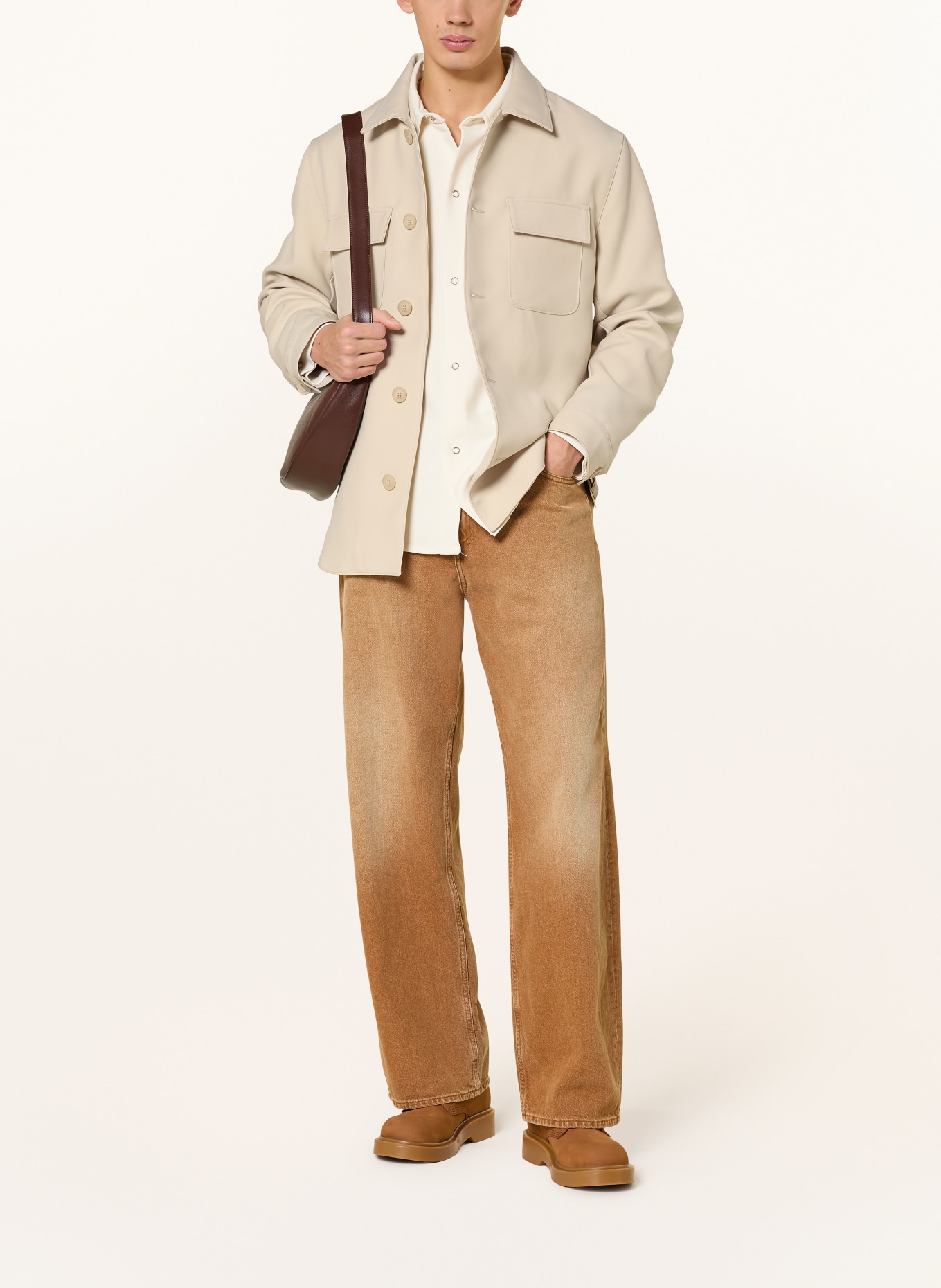 SANDRO Overjacket: BEŻOWY