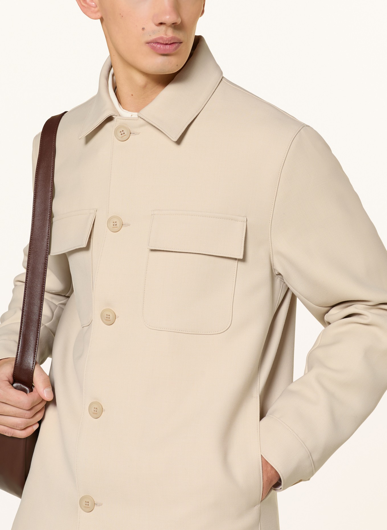 SANDRO Overjacket: BEŻOWY