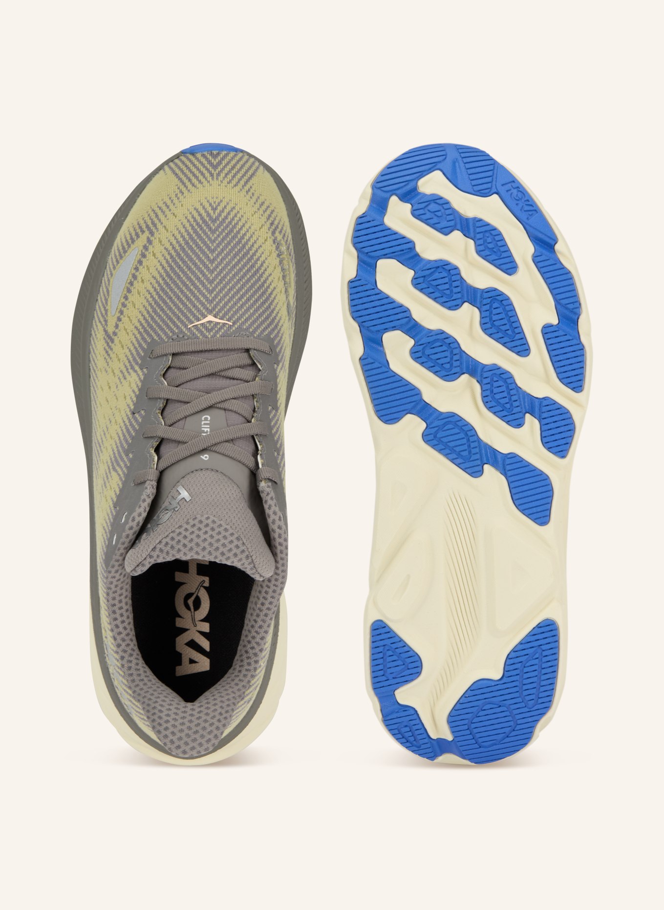 HOKA Running shoes CLIFTON 9 GTX: OLIVE / GRAY
