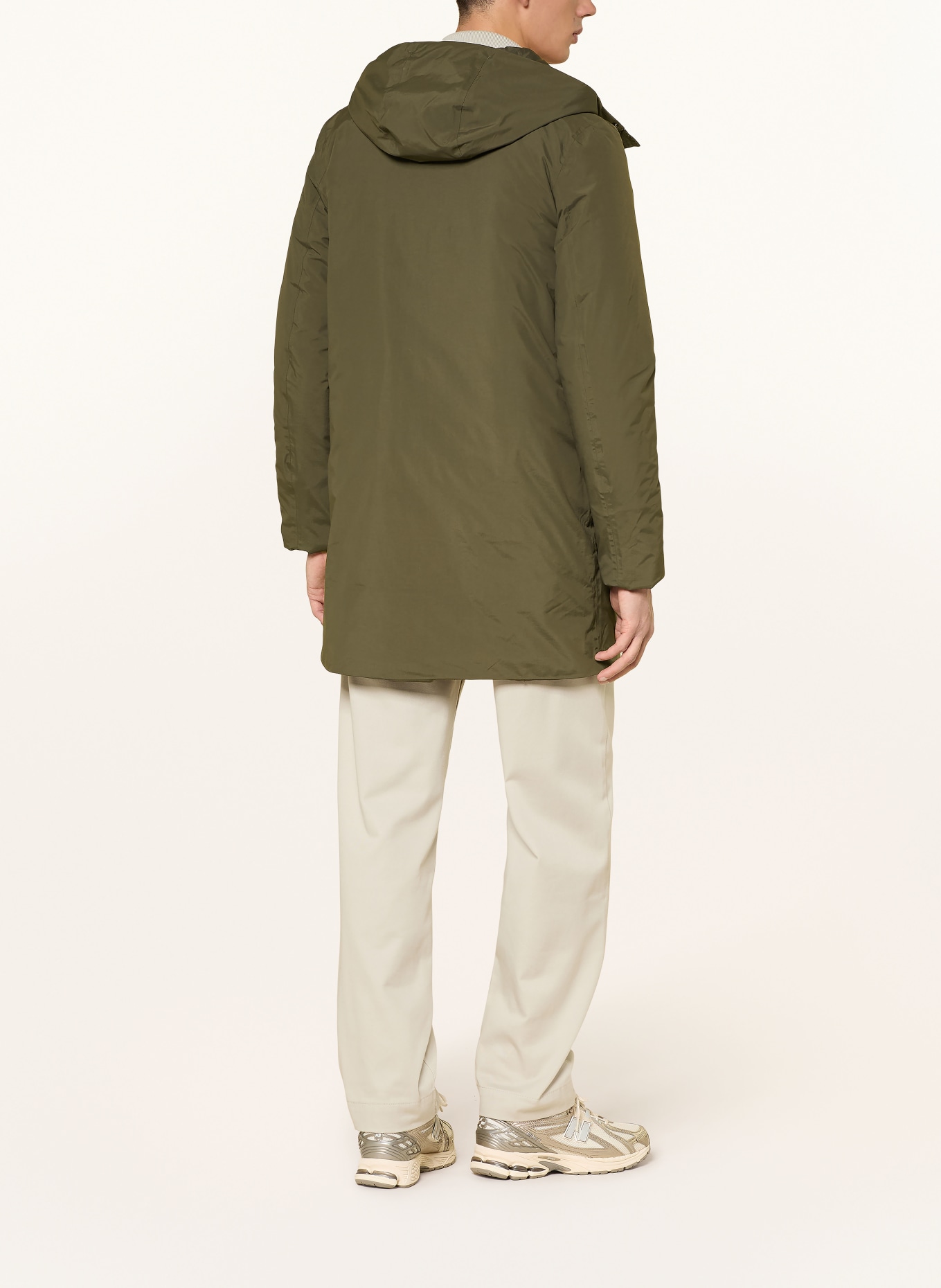 K-WAY THOMAS down parka: OLIVE / ECRU