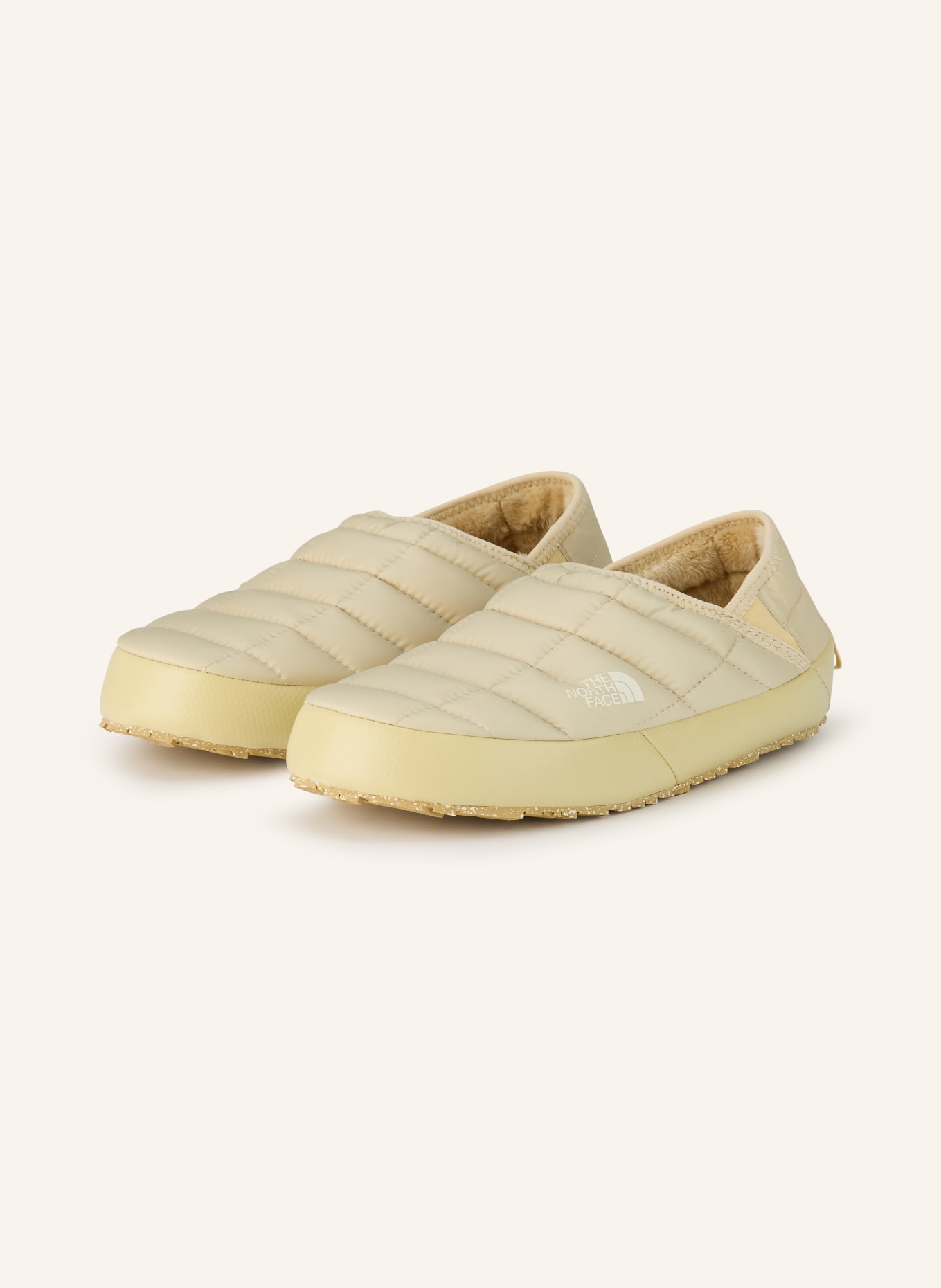 THE NORTH FACE Slipper THERMOBALL™ TRACTION mit Kunstfell: HELLBRAUN
