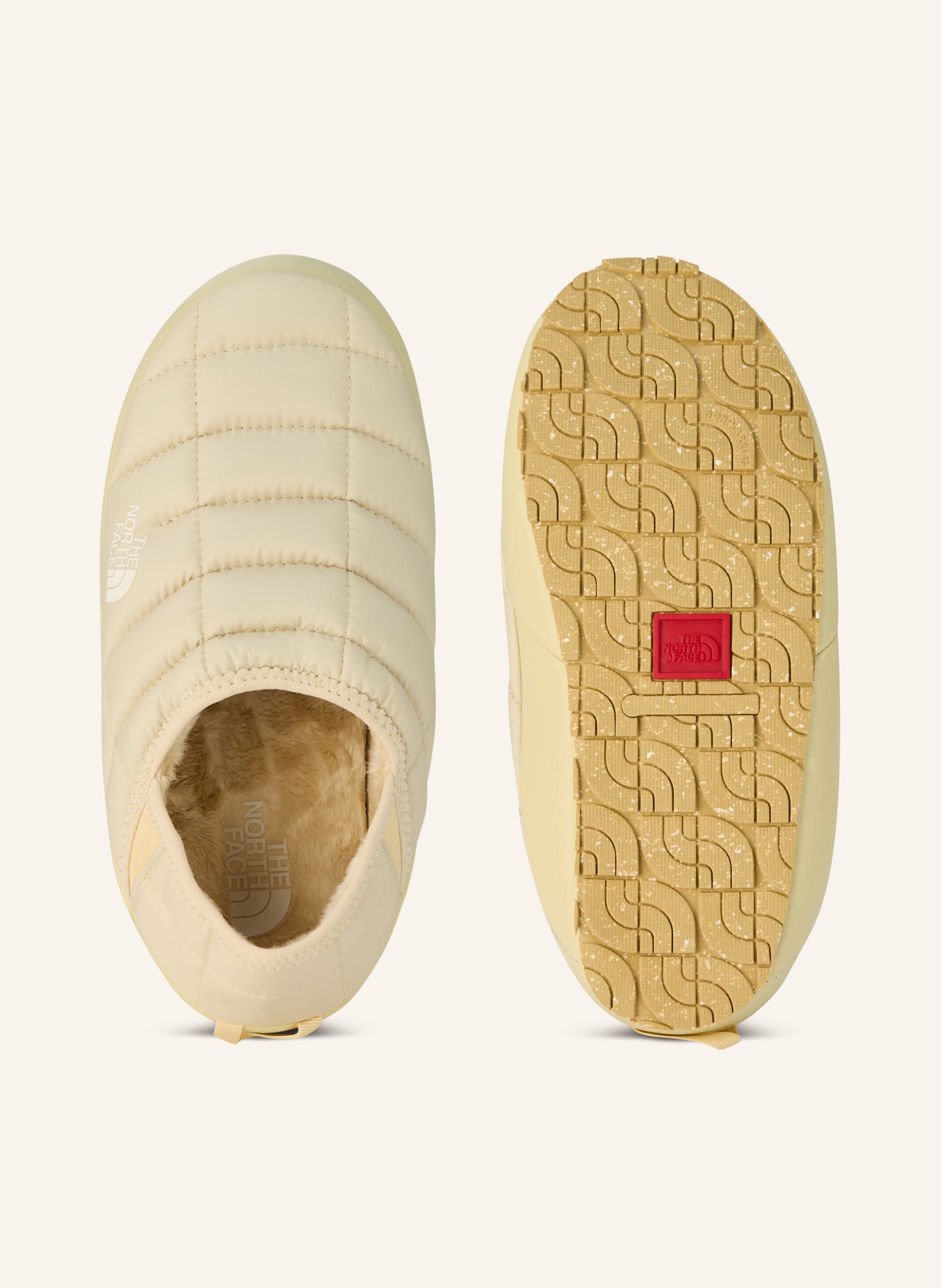 THE NORTH FACE Slipper THERMOBALL™ TRACTION mit Kunstfell: HELLBRAUN