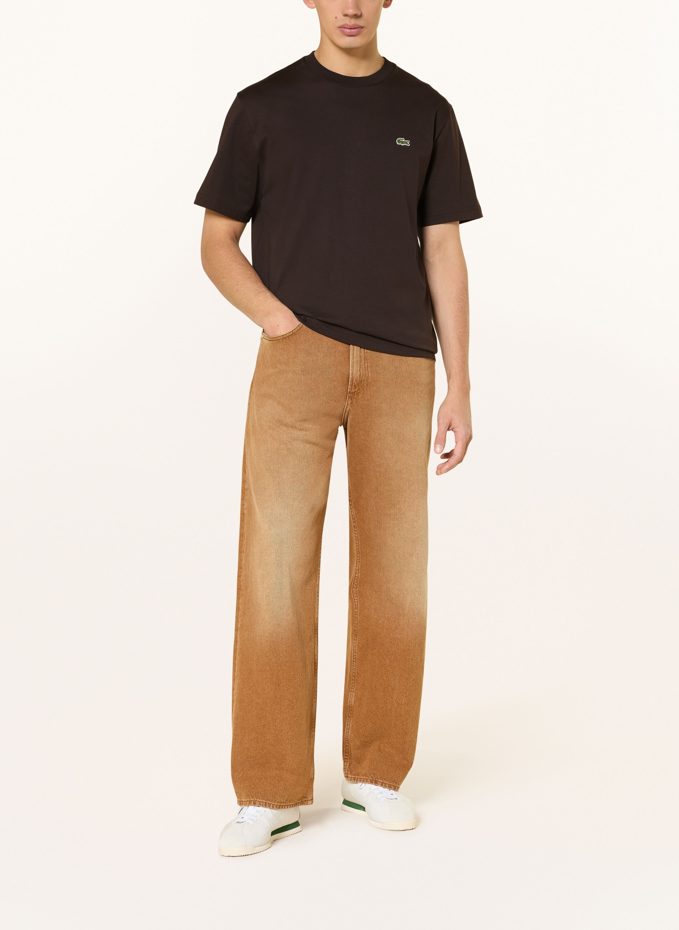 LACOSTE T-Shirt: DUNKELBRAUN