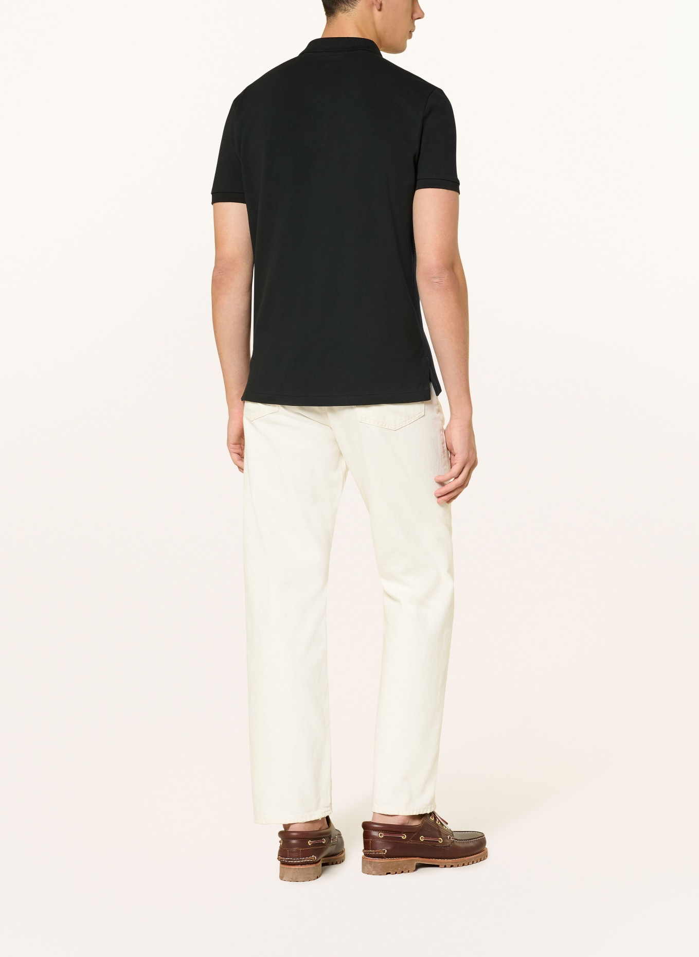 POLO RALPH LAUREN Piqué polo shirt custom slim fit: BLACK