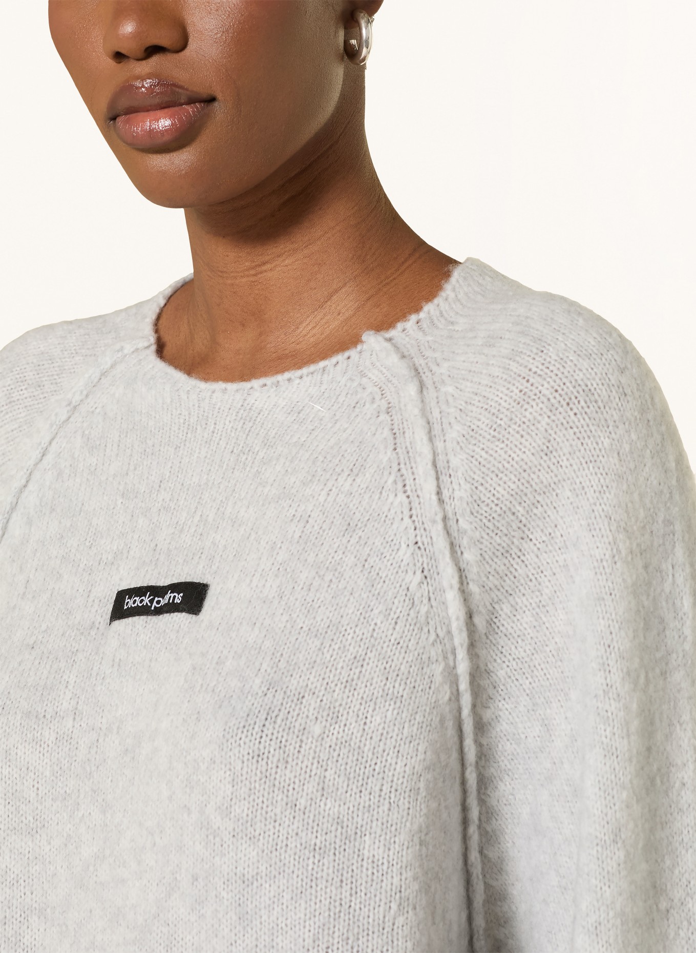 black palms Oversized sweater MAEXIN: LIGHT GRAY