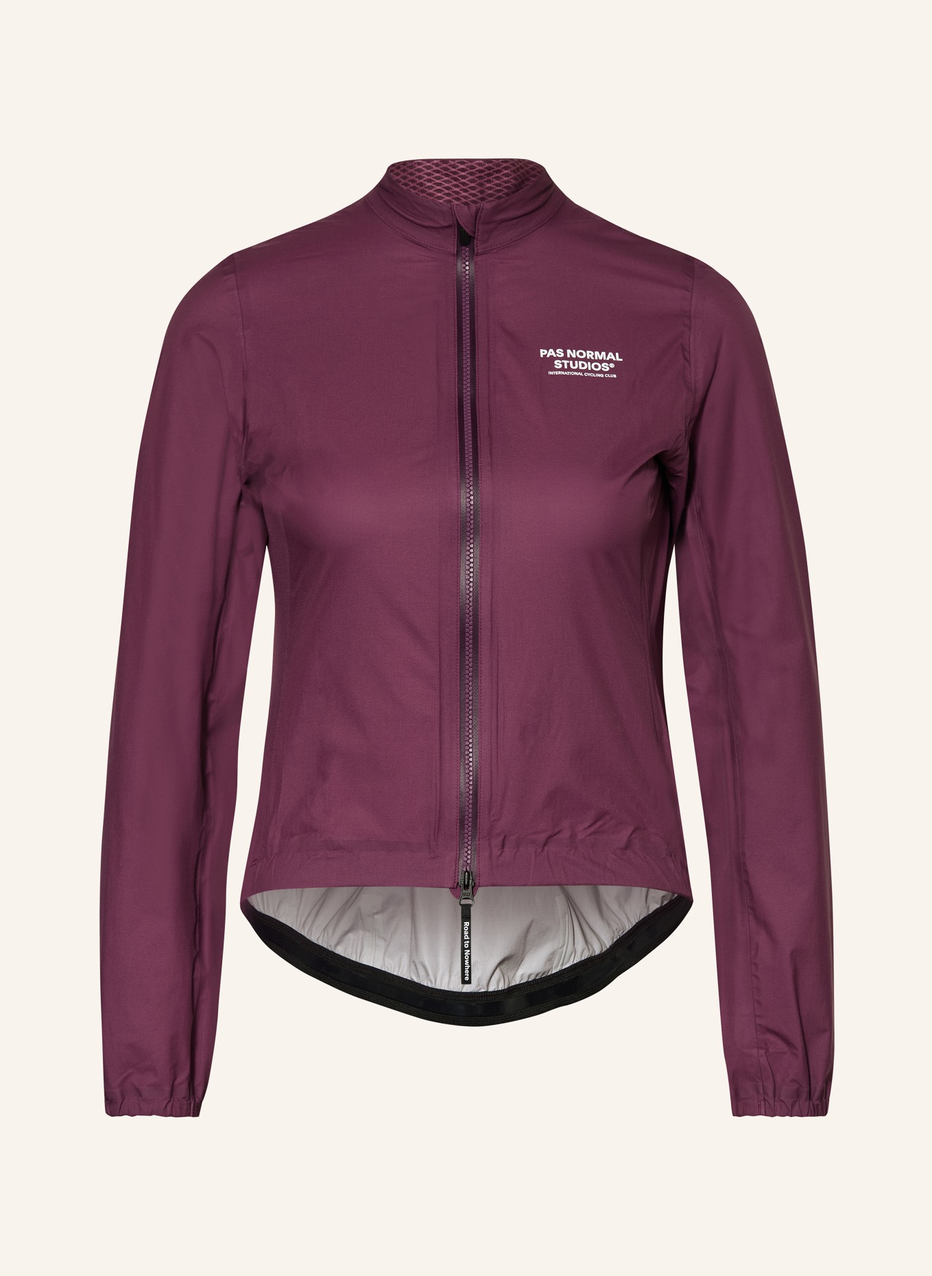 PAS NORMAL STUDIOS MECHANIM RAIN cycling jersey: DARK RED