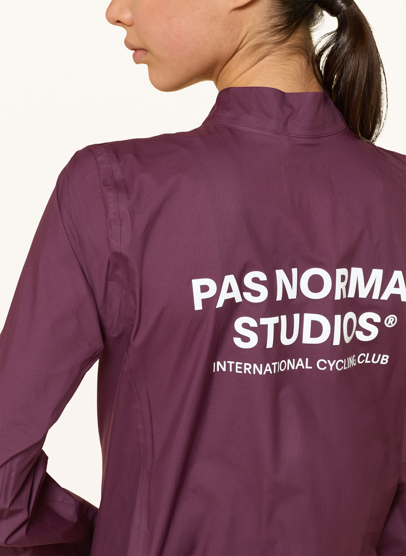 PAS NORMAL STUDIOS MECHANIM RAIN cycling jersey: DARK RED