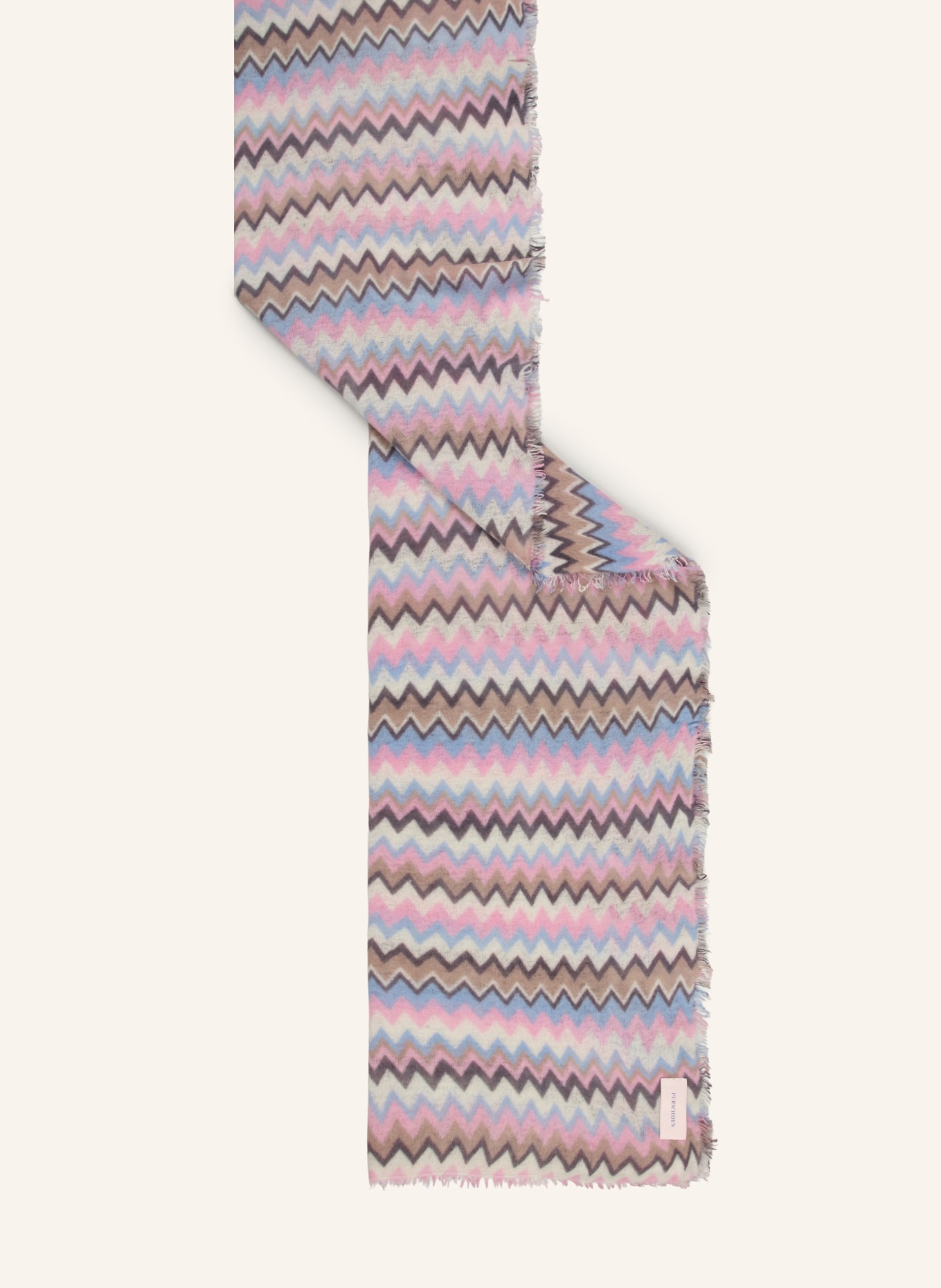 PURSCHOEN Kaszmirowy szal: JASNONIEBIESKI / RÓŻOWY / JASNOCZARY