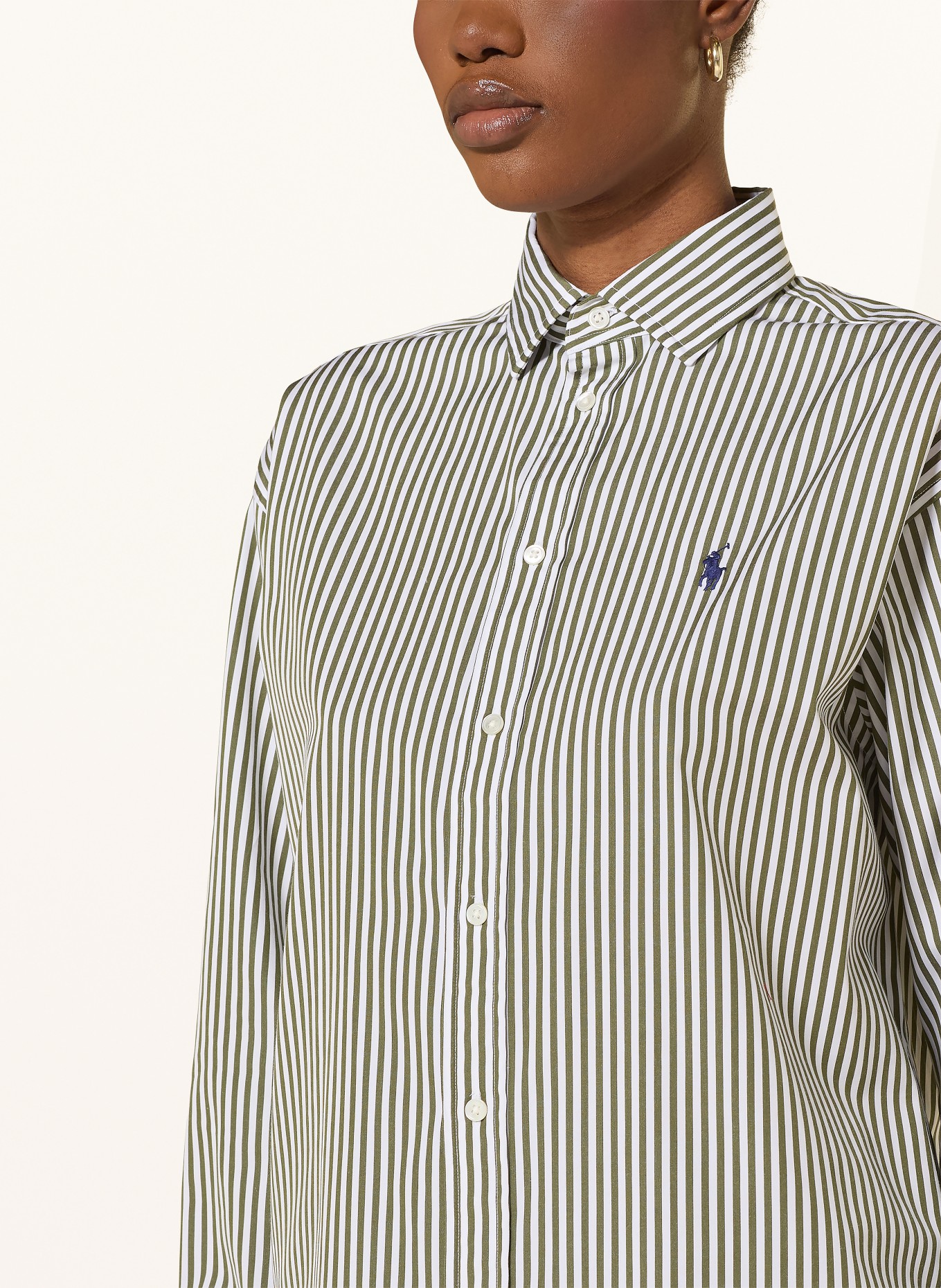 POLO RALPH LAUREN Koszula: OLIWKOWY / BIAŁY