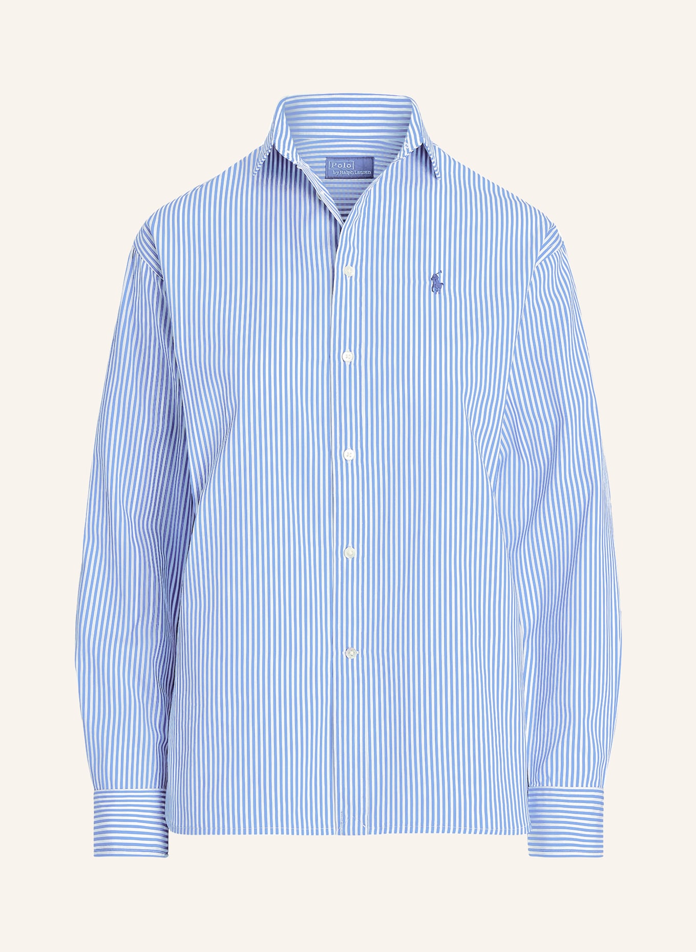 POLO RALPH LAUREN Shirt blouse: LIGHT BLUE / WHITE