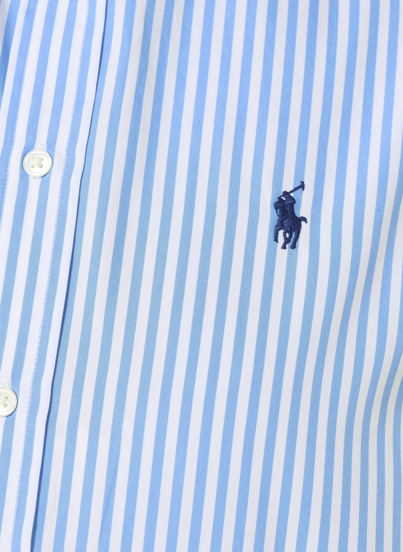 POLO RALPH LAUREN Shirt blouse: LIGHT BLUE / WHITE