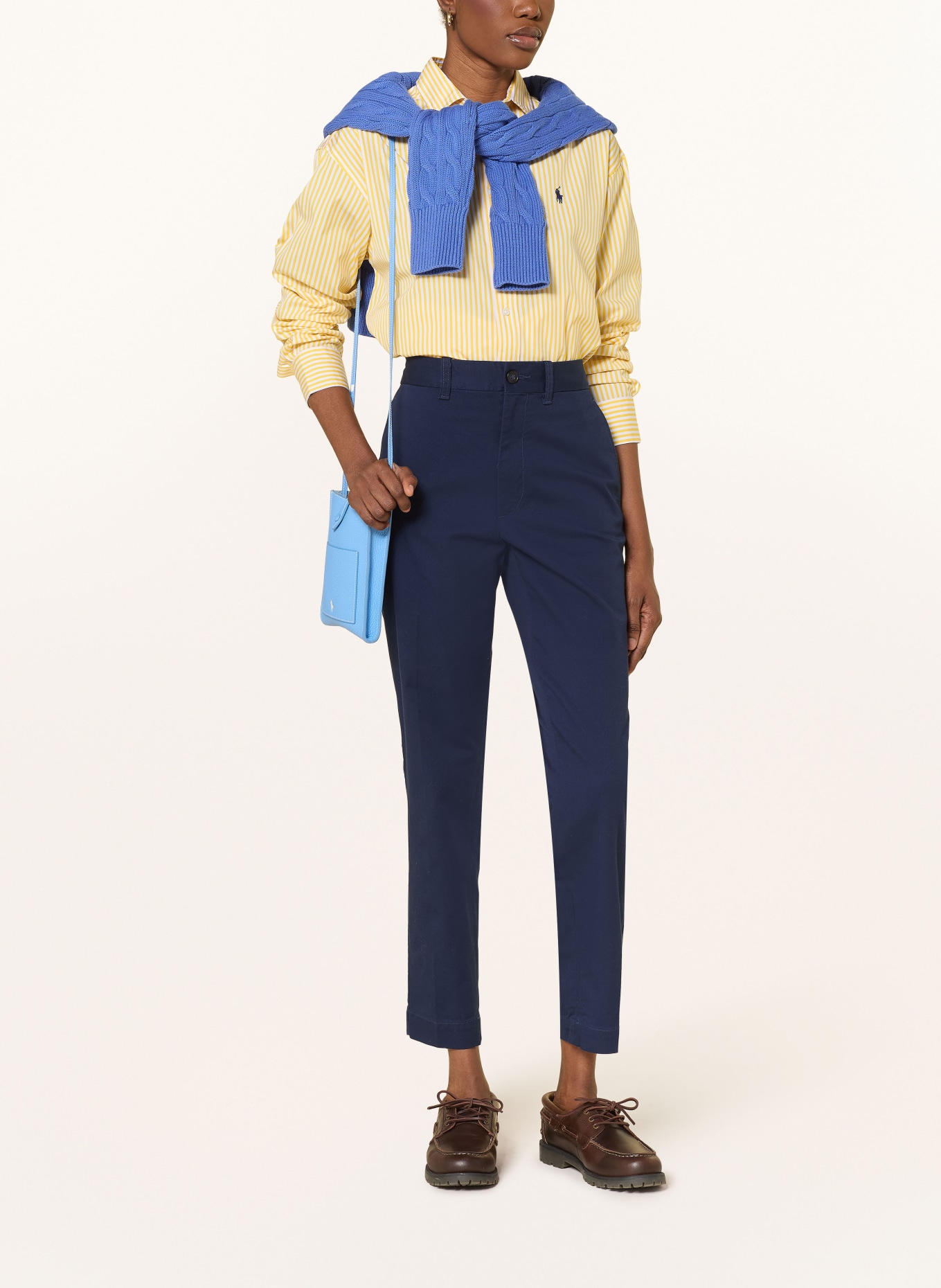 POLO RALPH LAUREN Hemdbluse: GELB / WEISS