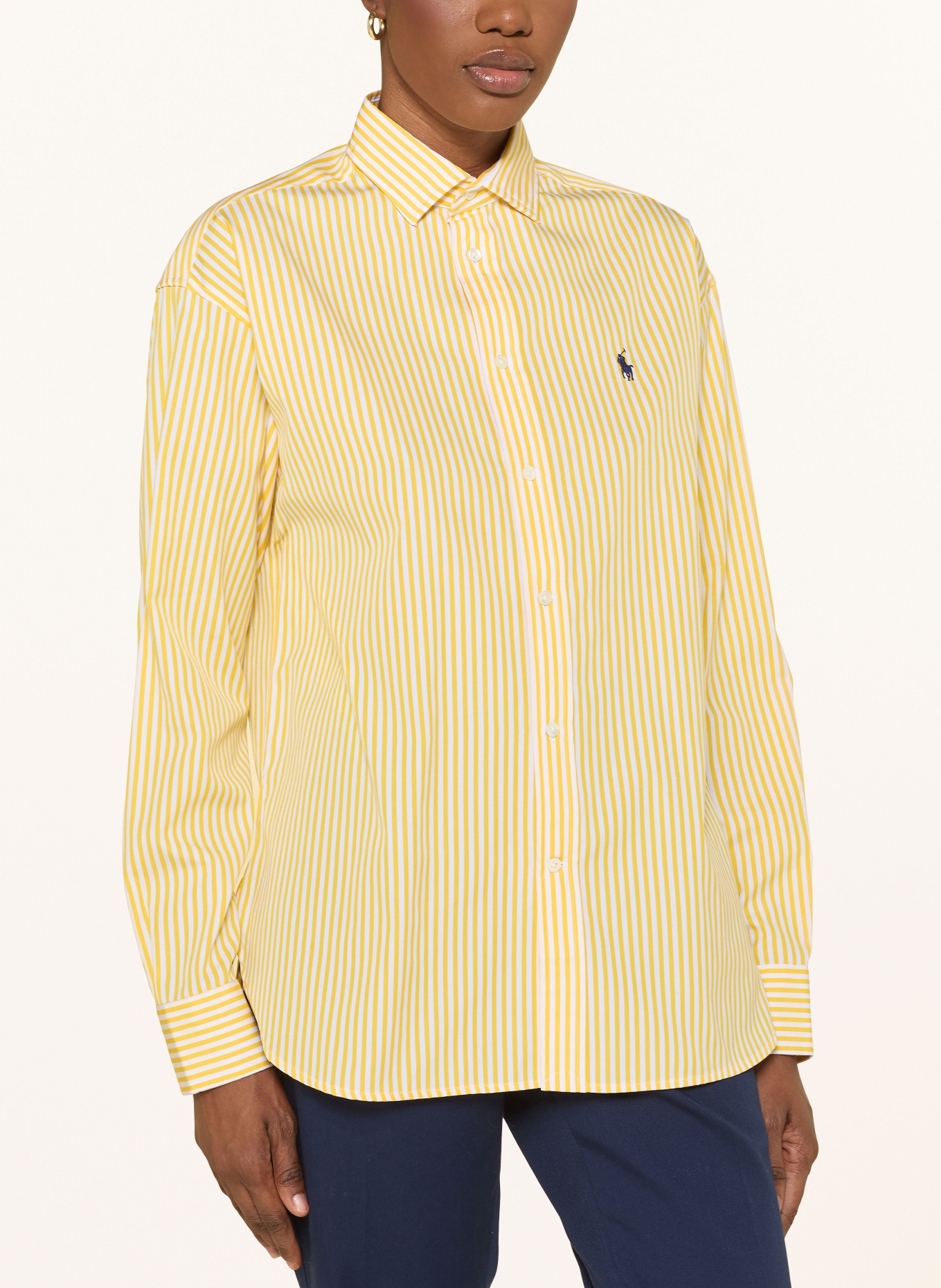 POLO RALPH LAUREN Hemdbluse: GELB / WEISS