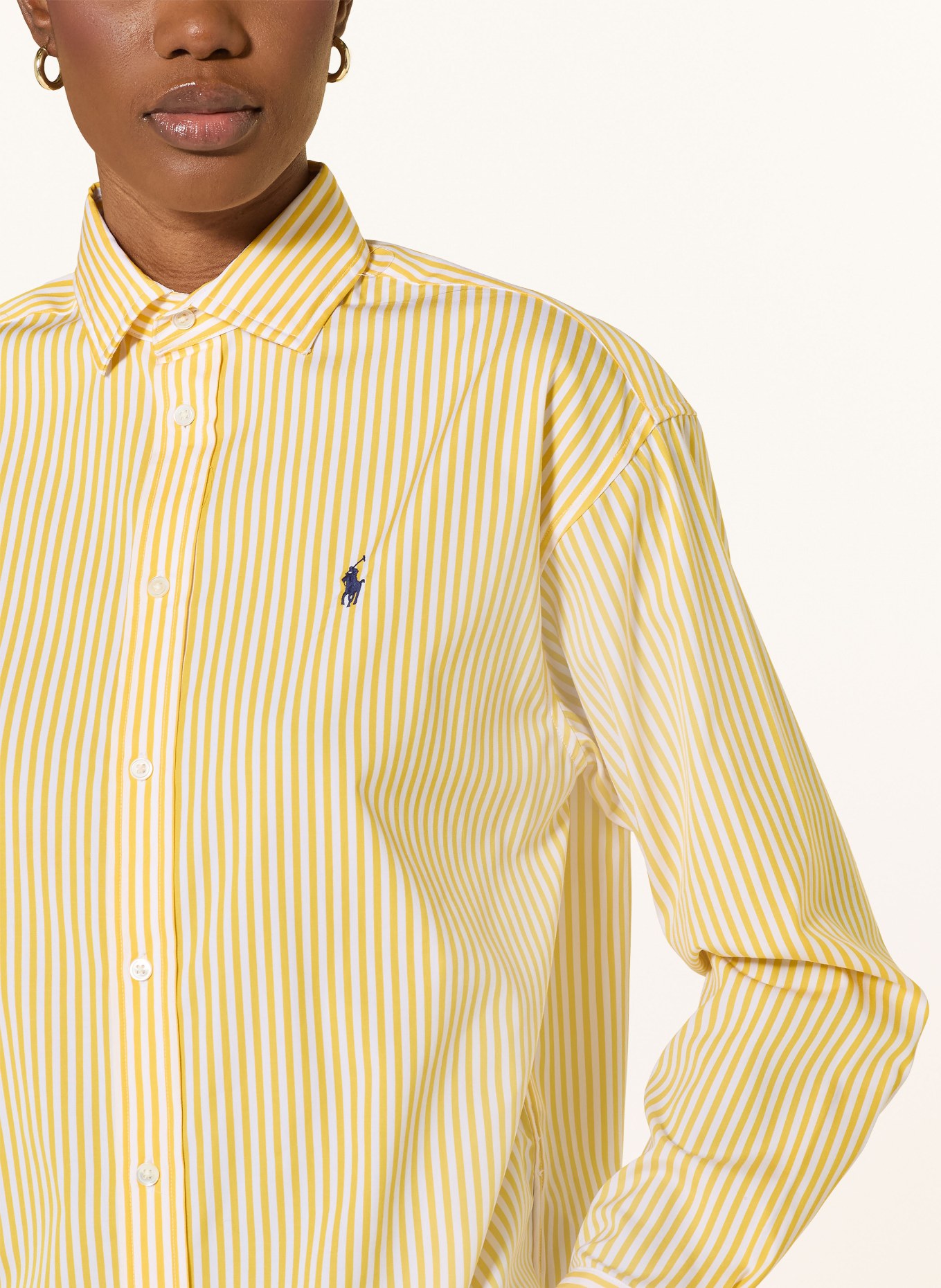 POLO RALPH LAUREN Hemdbluse: GELB / WEISS