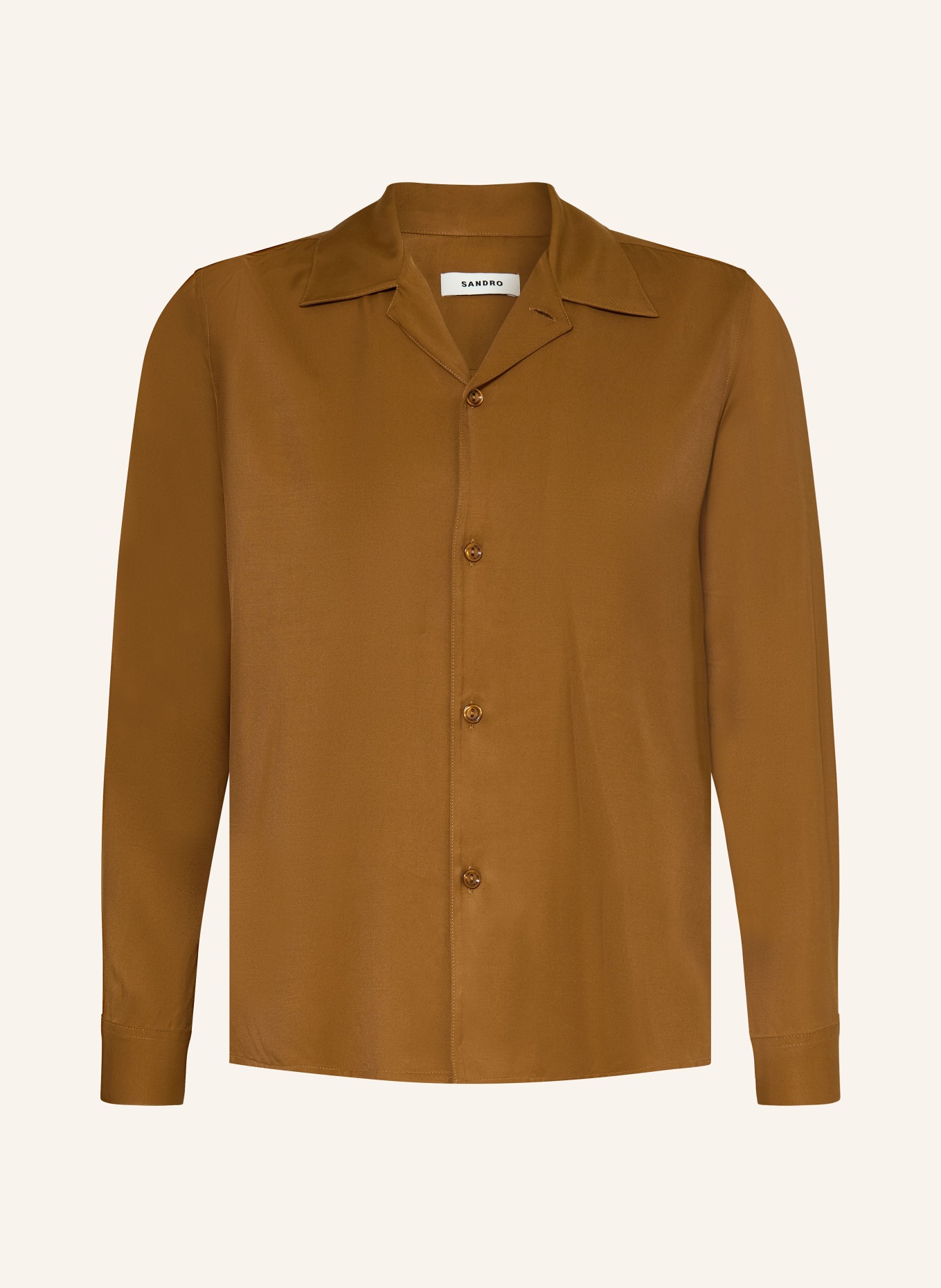 SANDRO Resorthemd Slim Fit: BRAUN