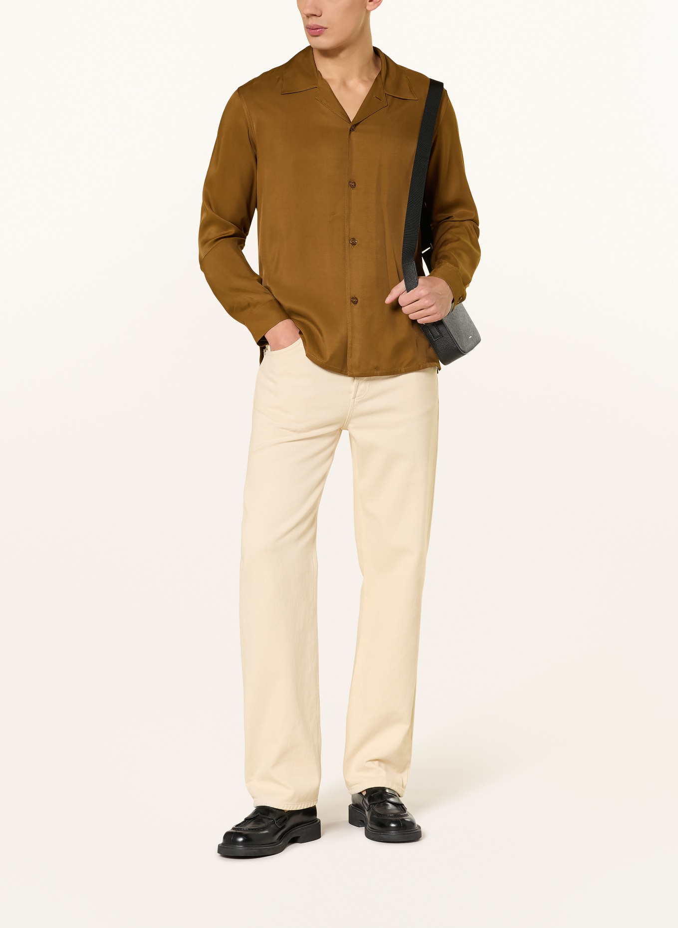 SANDRO Resorthemd Slim Fit: BRAUN