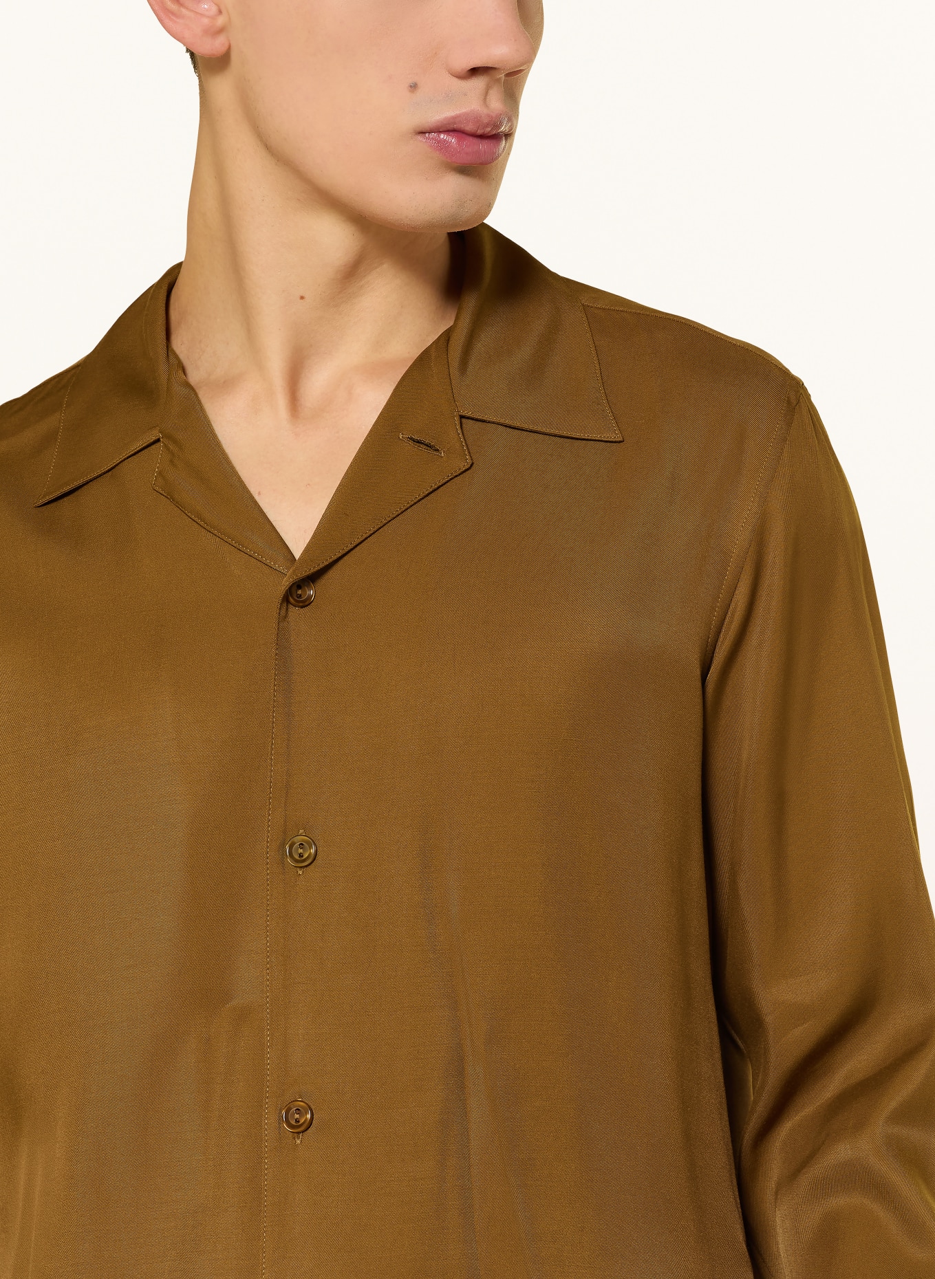 SANDRO Resorthemd Slim Fit: BRAUN