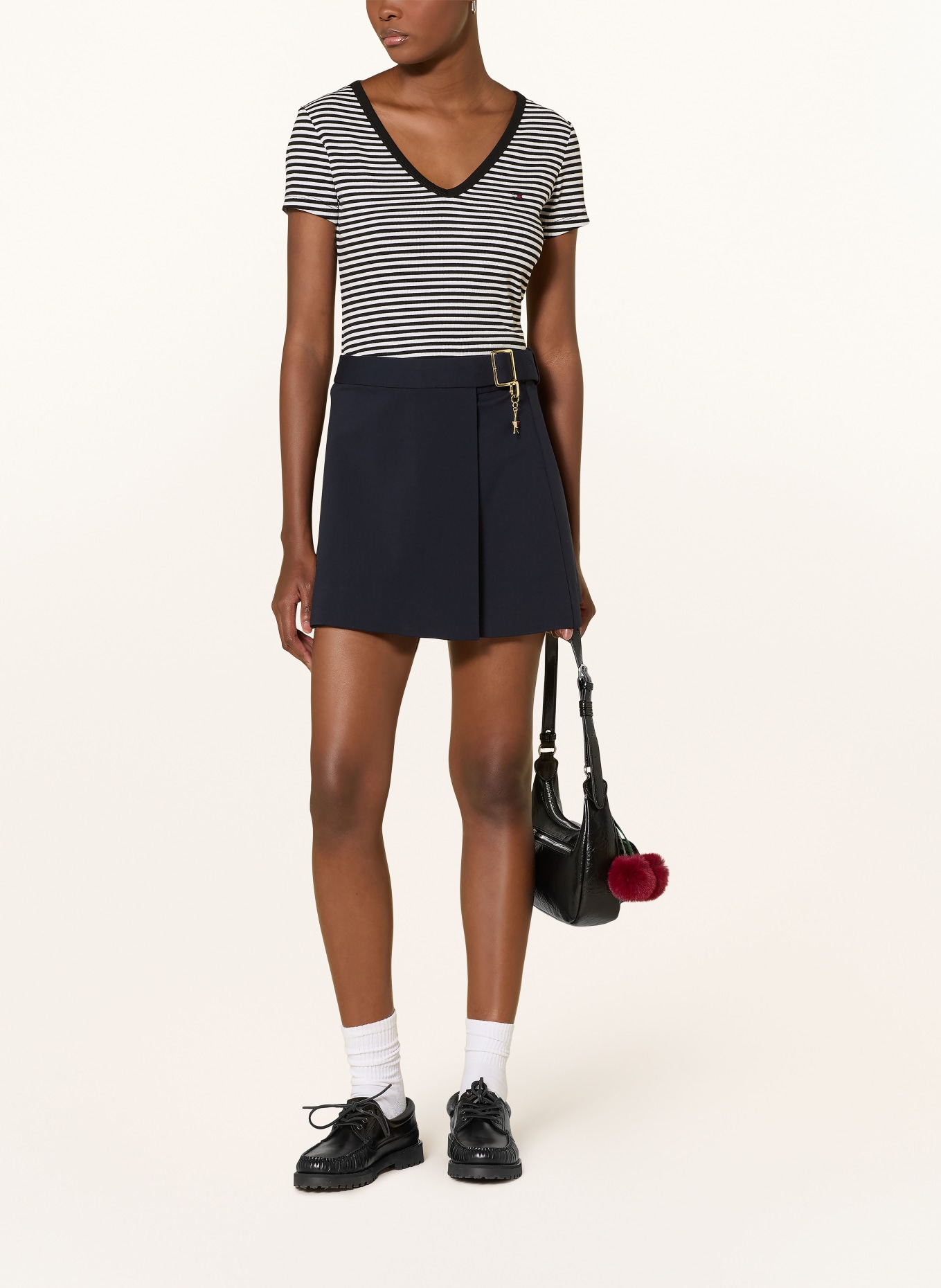 TOMMY JEANS T-Shirt: SCHWARZ / WEISS