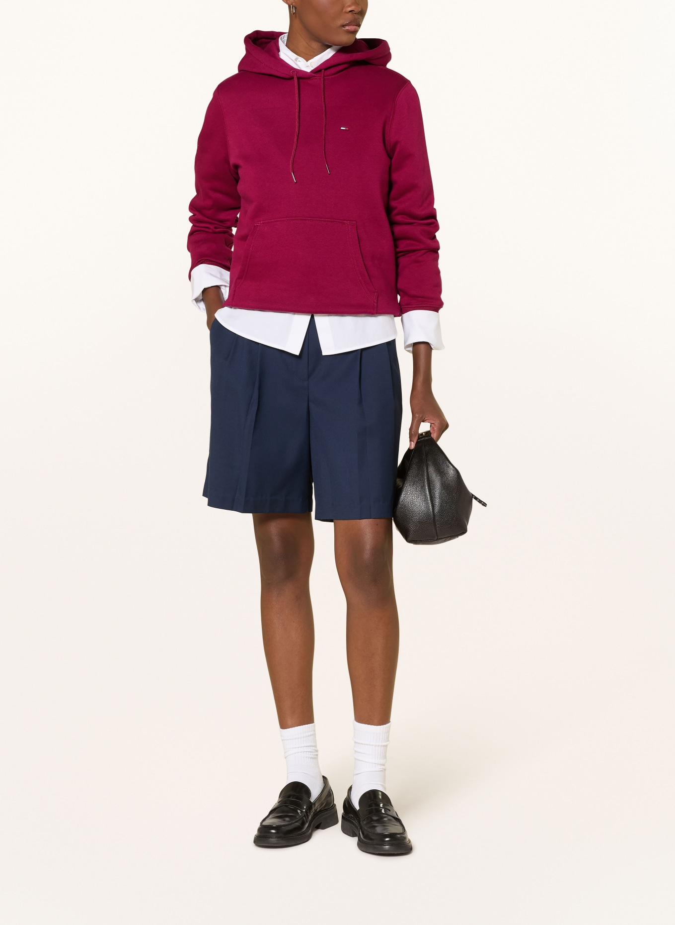 TOMMY JEANS Hoodie: DARK RED