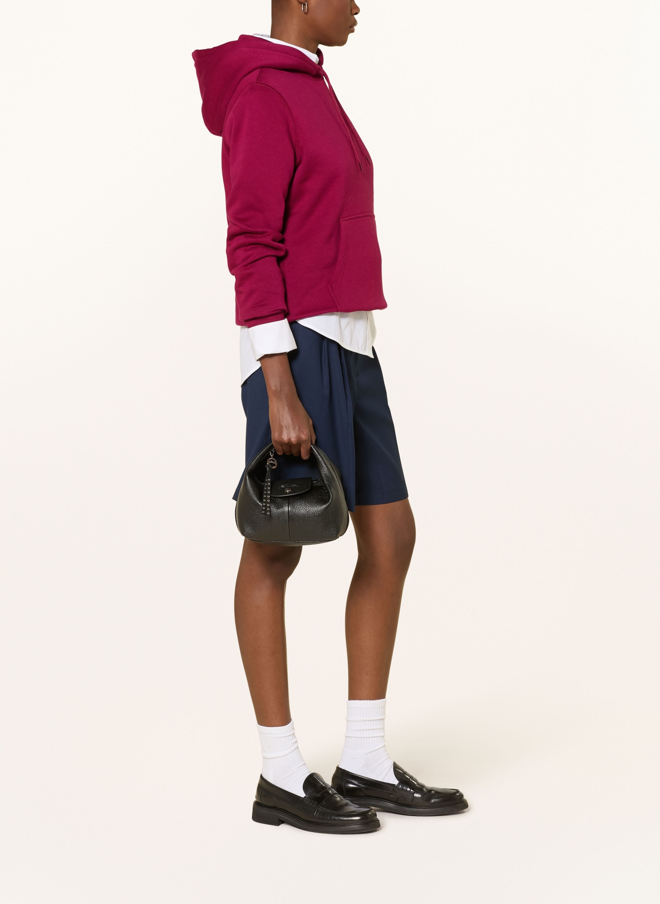 TOMMY JEANS Hoodie: DARK RED