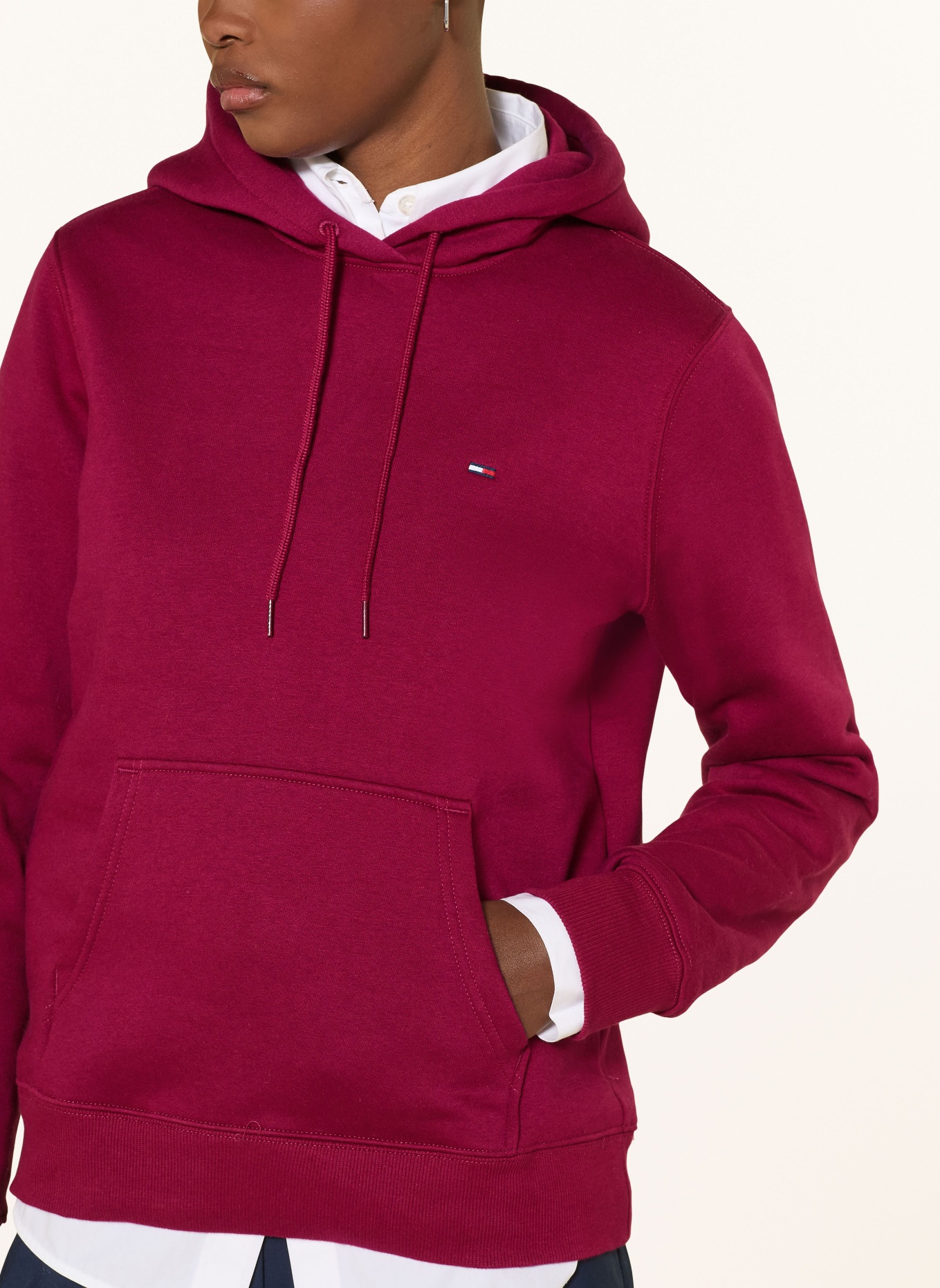 TOMMY JEANS Hoodie: DARK RED