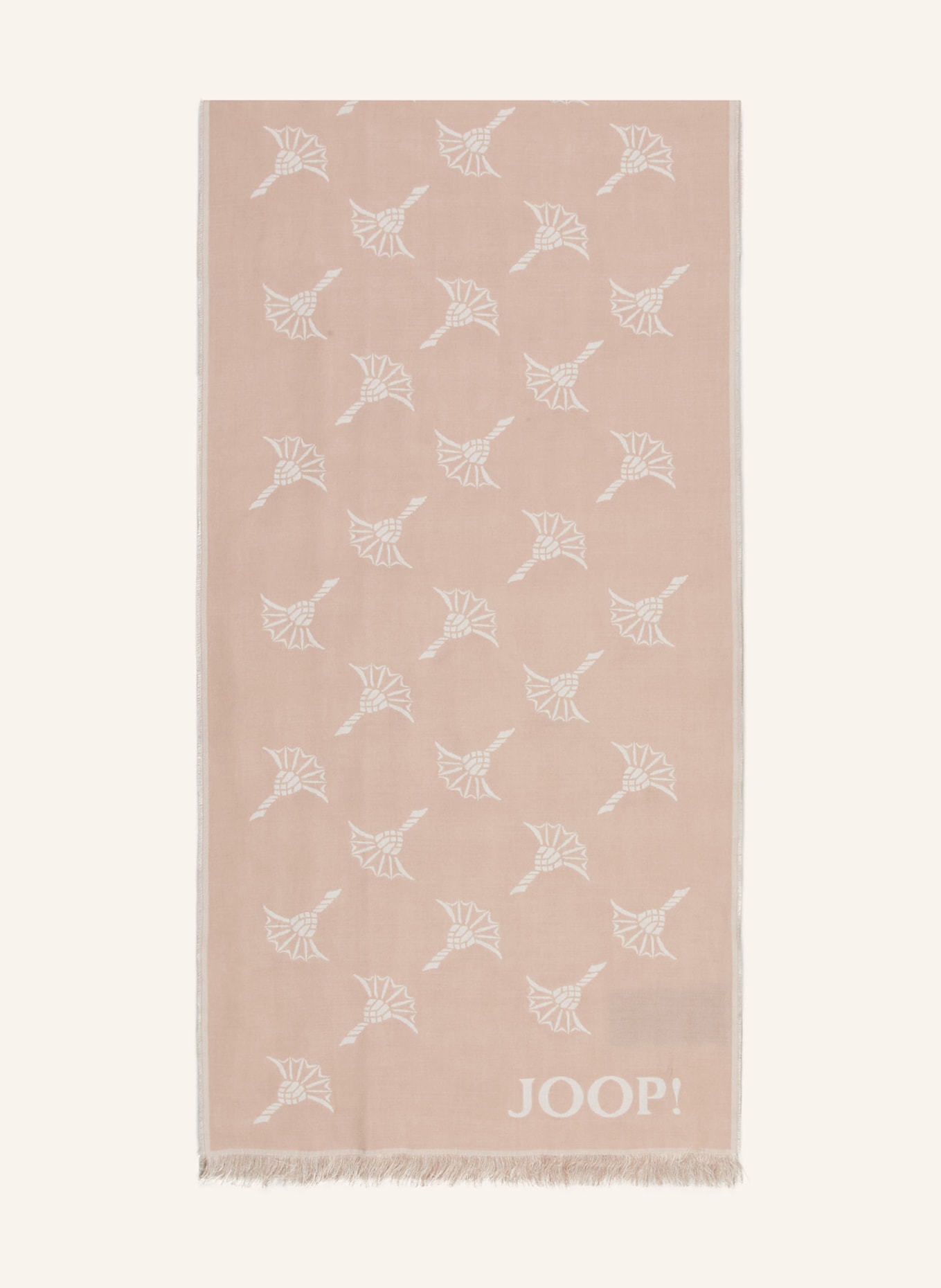 JOOP! Scarf FERIS: BEIGE / WHITE