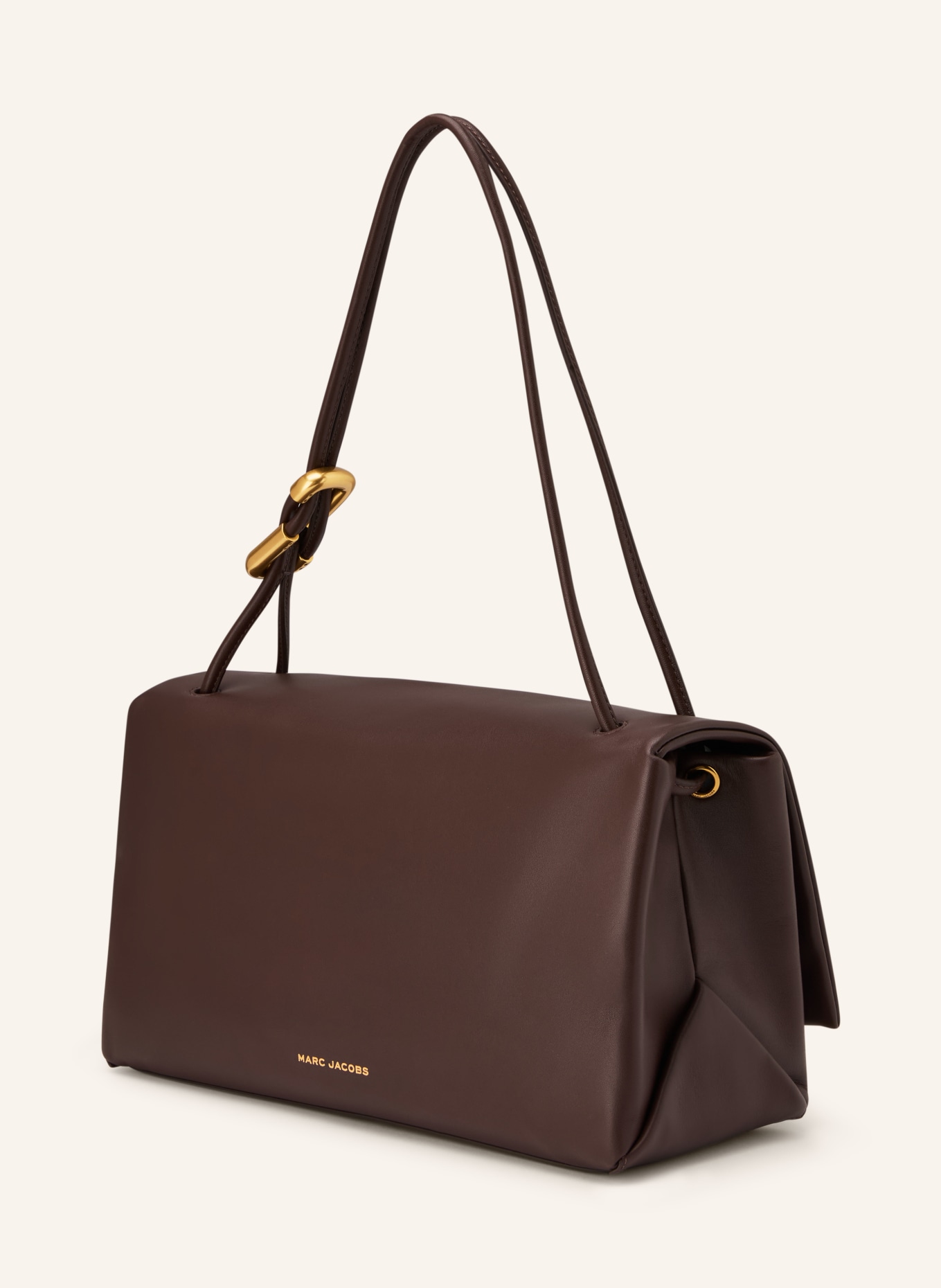 MARC JACOBS Handtsche THE LARGE DUAL SHOULDER: DARK BROWN / GOLD