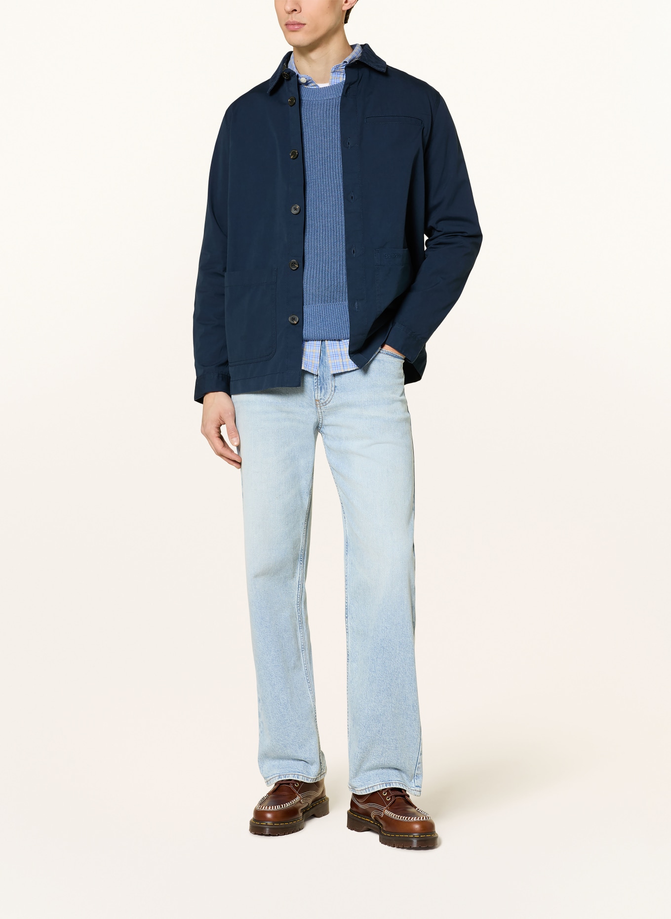 Barbour Overshirt COLE: DUNKELBLAU