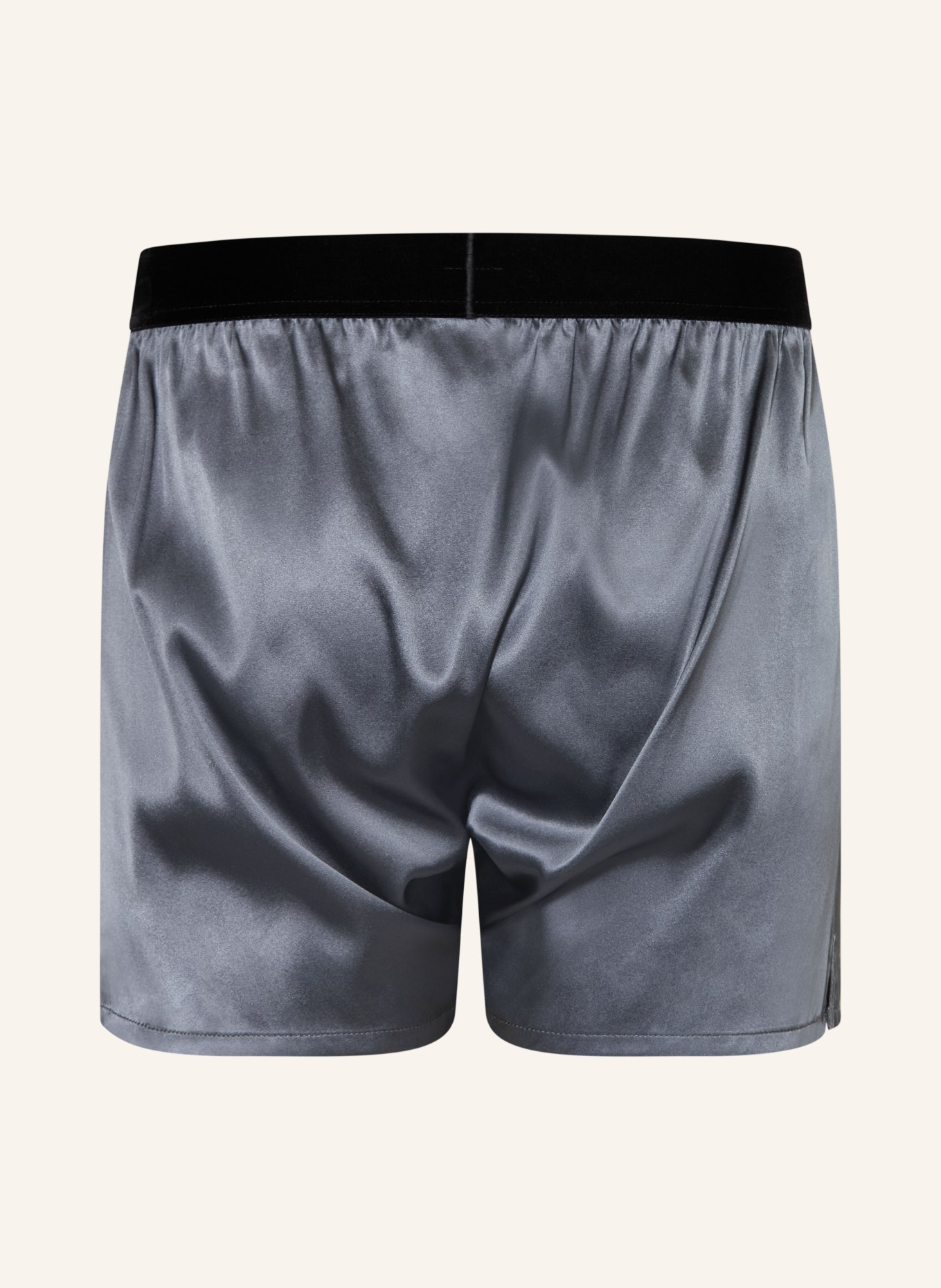 TOM FORD Boxershorts aus Seide: DUNKELGRAU / SCHWARZ
