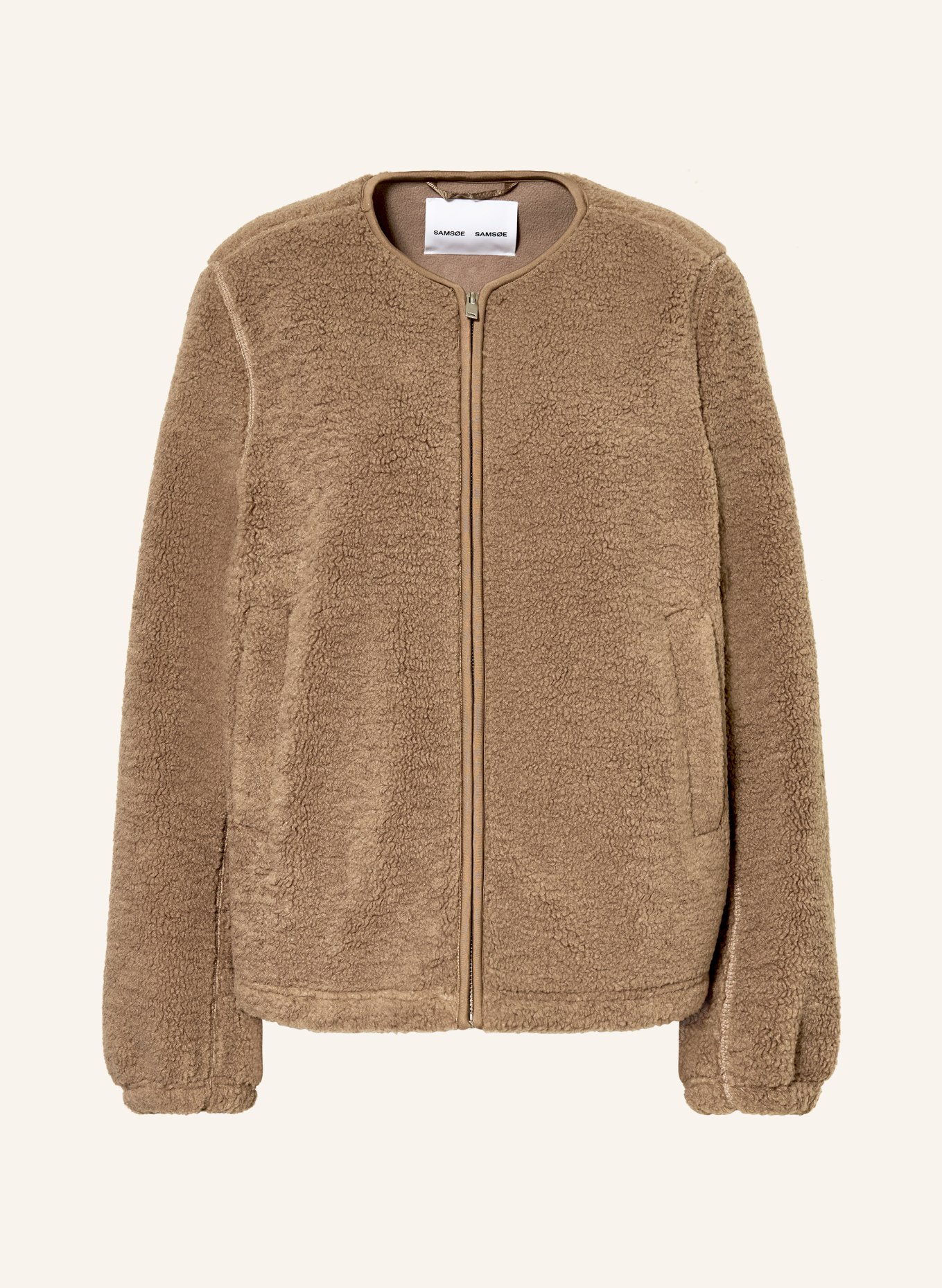 SAMSØE  SAMSØE Teddyfell-Jacke SAAUTUMN: HELLBRAUN