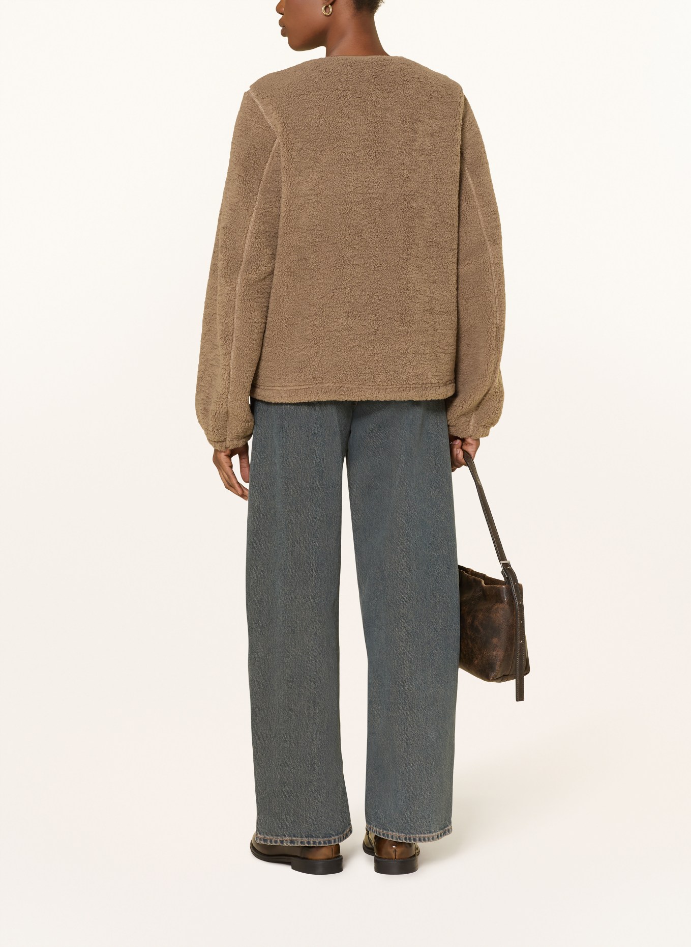 SAMSØE  SAMSØE Teddyfell-Jacke SAAUTUMN: HELLBRAUN