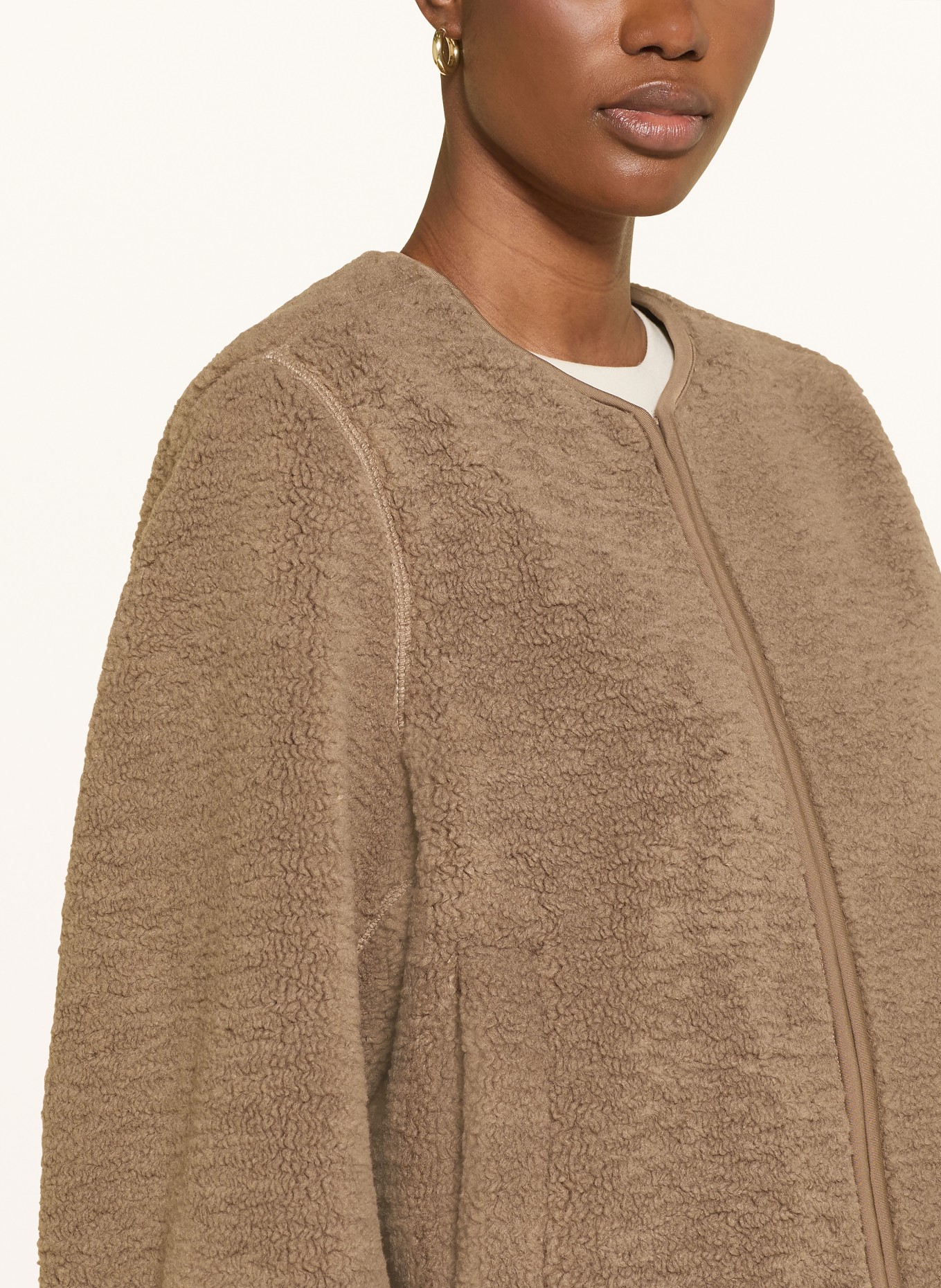 SAMSØE  SAMSØE Teddyfell-Jacke SAAUTUMN: HELLBRAUN