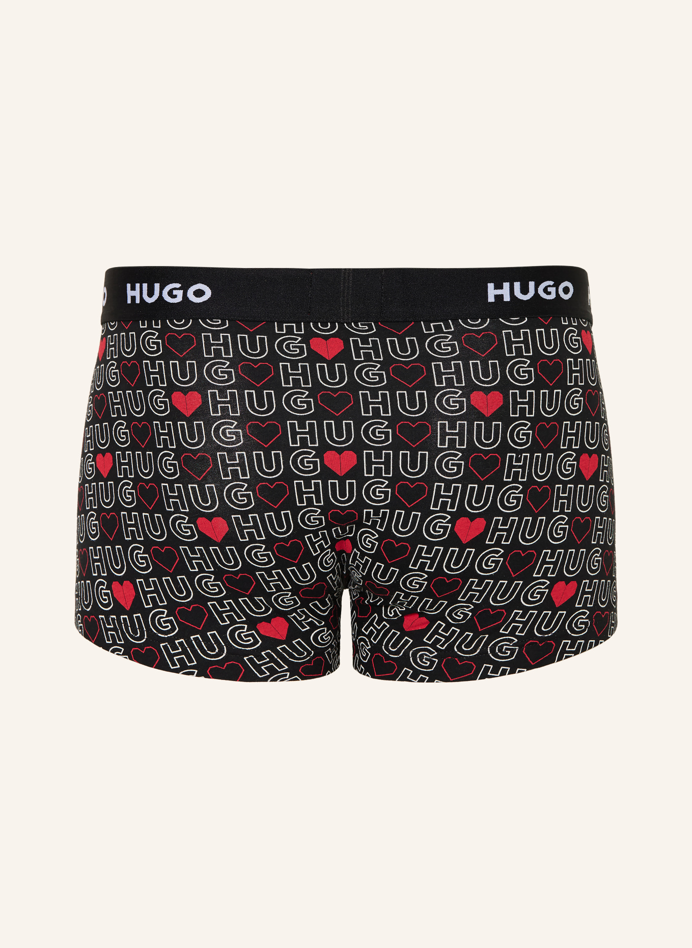 HUGO 3-pack boxer shorts: RED / BLACK
