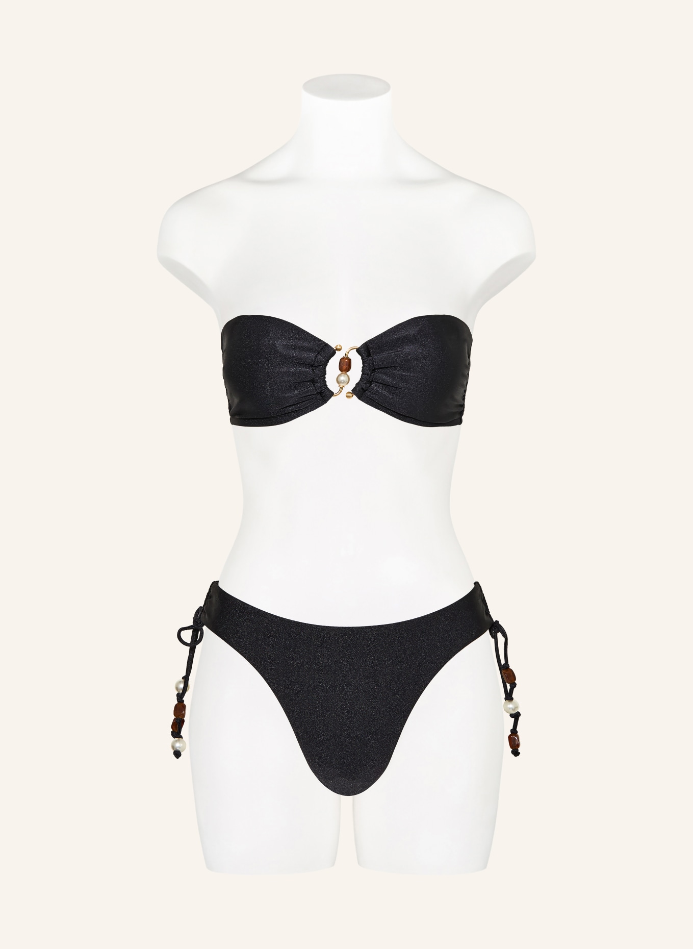 SEAFOLLY PALERMO bandeau bikini top: BLACK