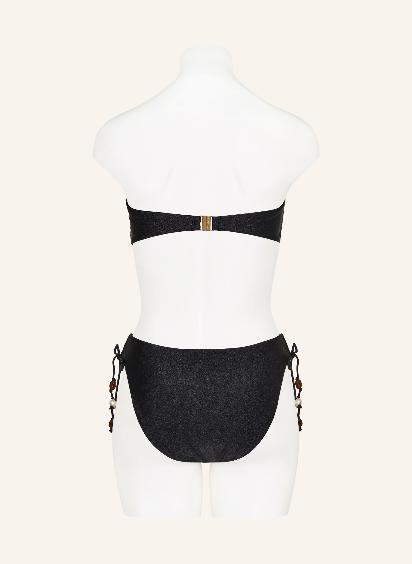 SEAFOLLY PALERMO bandeau bikini top: BLACK