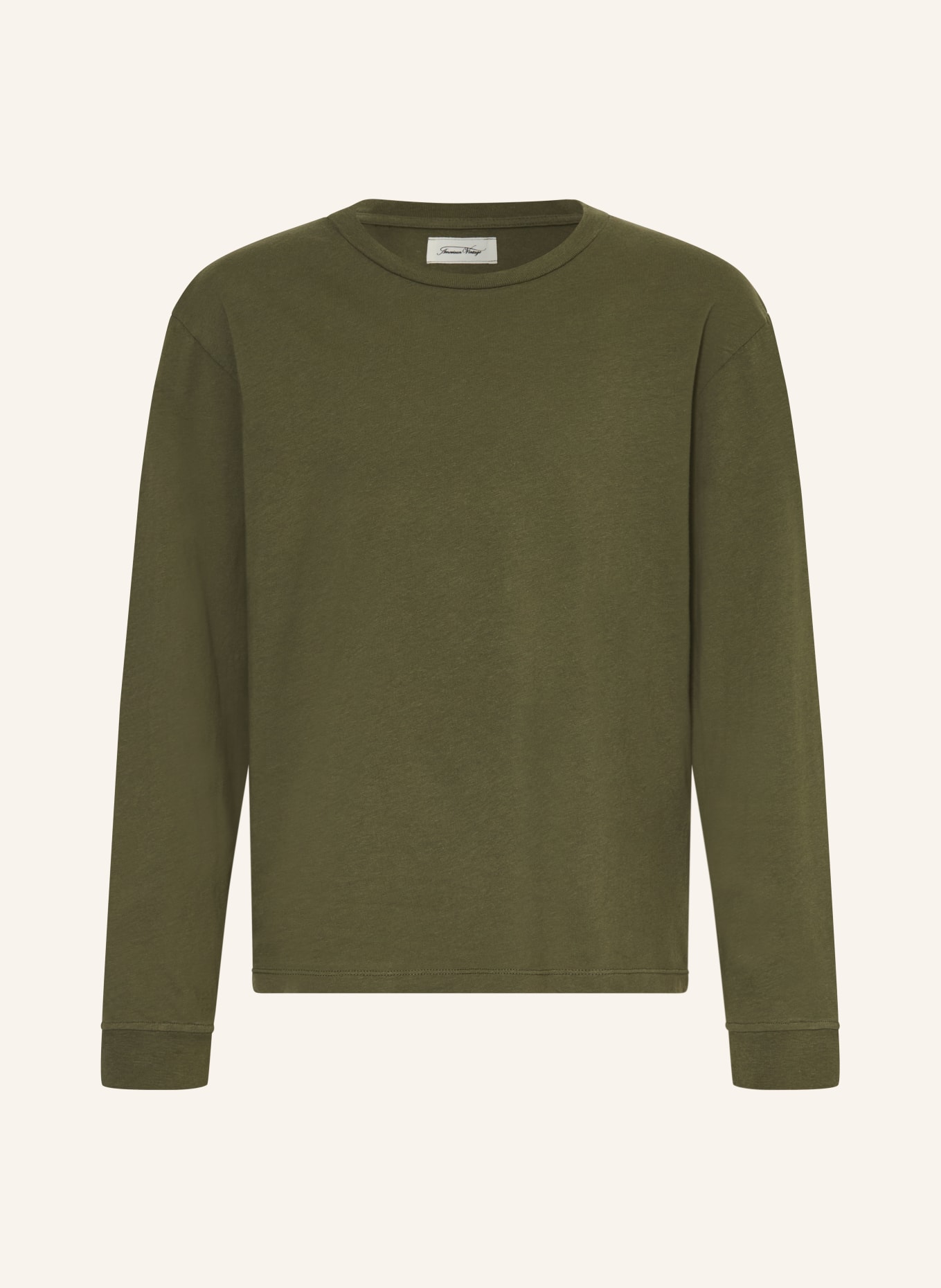 American Vintage Tričko s dlouhým rukávem: OLIVOVÁ