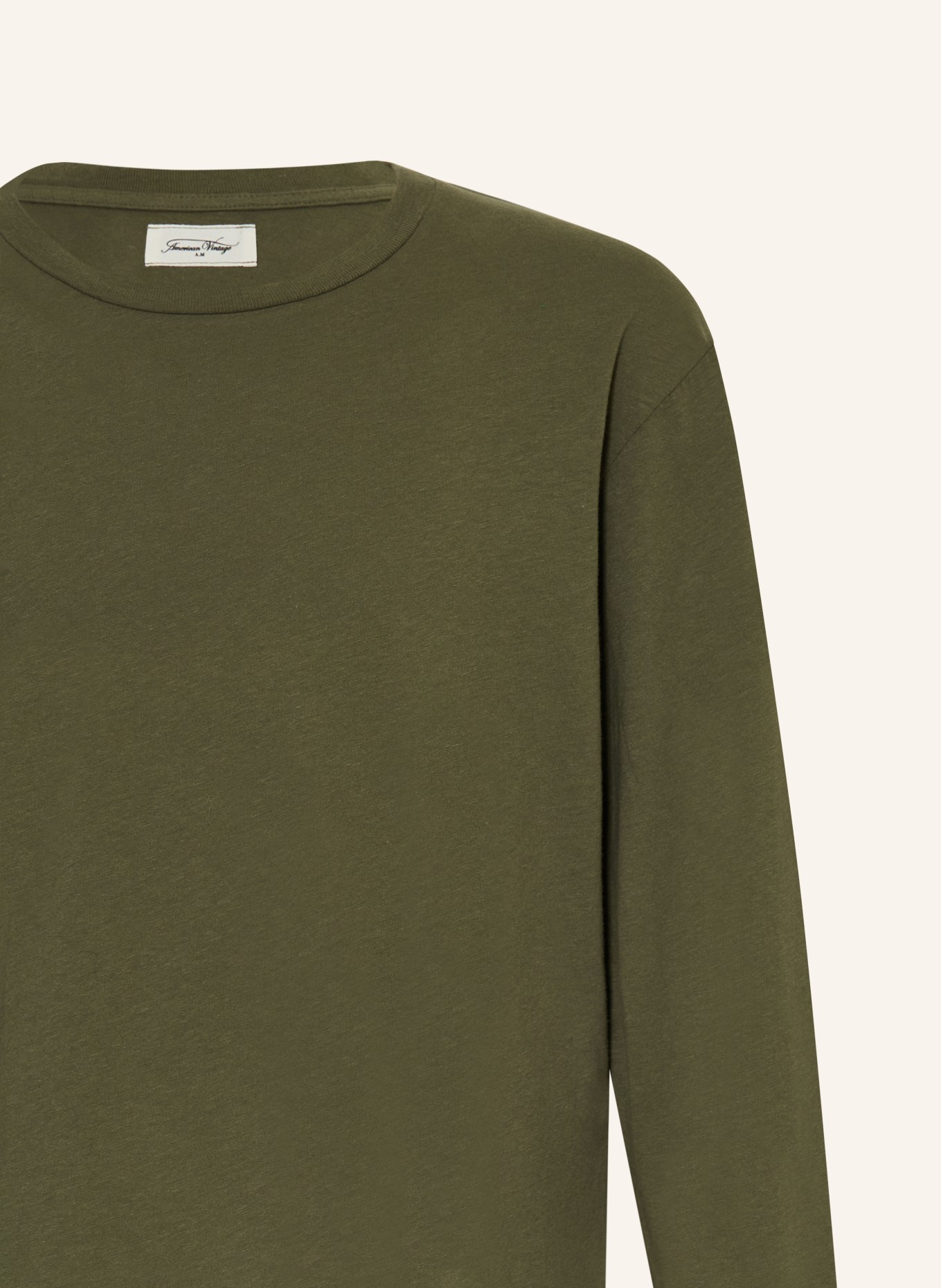 American Vintage Tričko s dlouhým rukávem: OLIVOVÁ