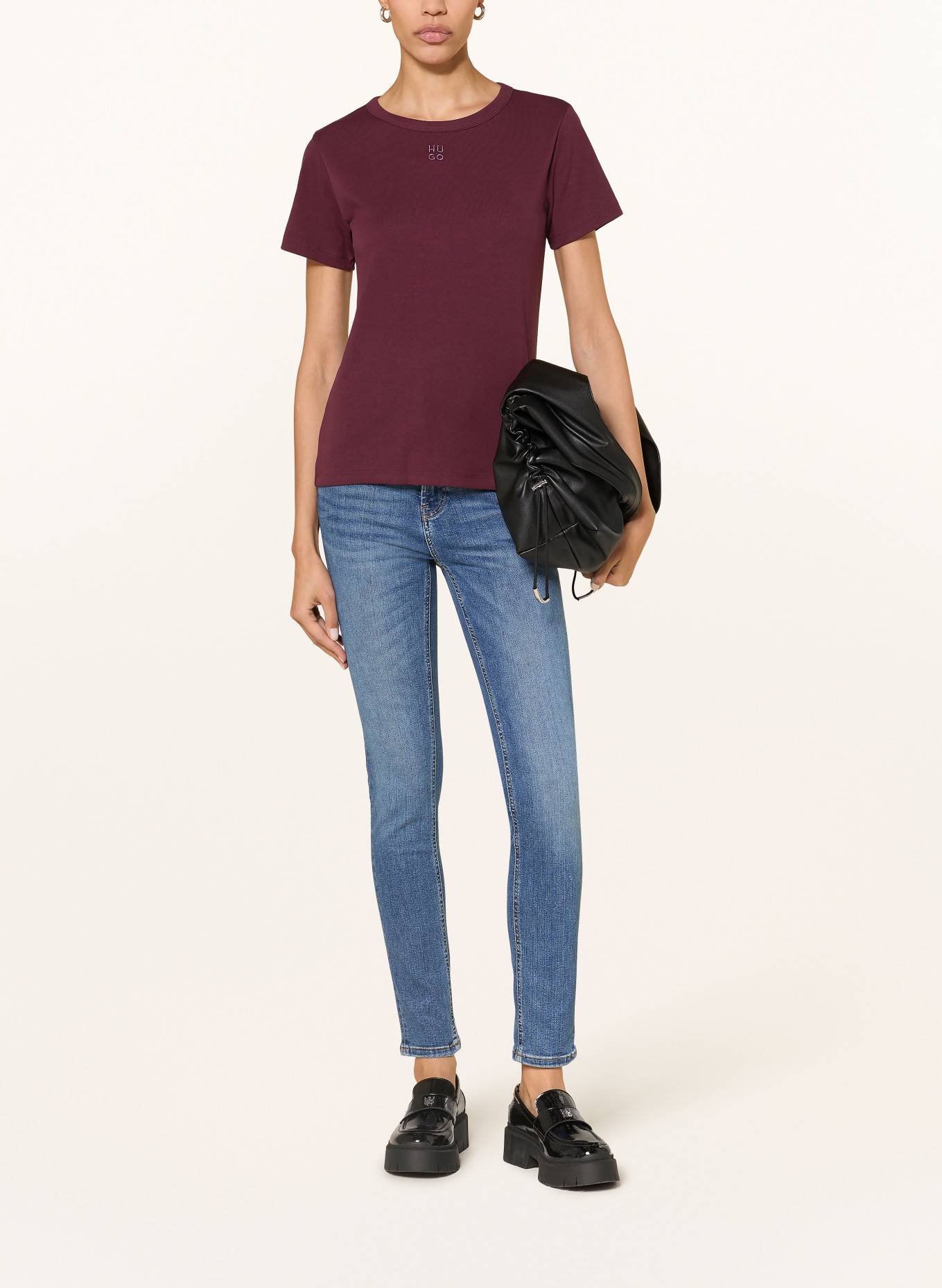 HUGO T-shirt DELORIS: DARK PURPLE