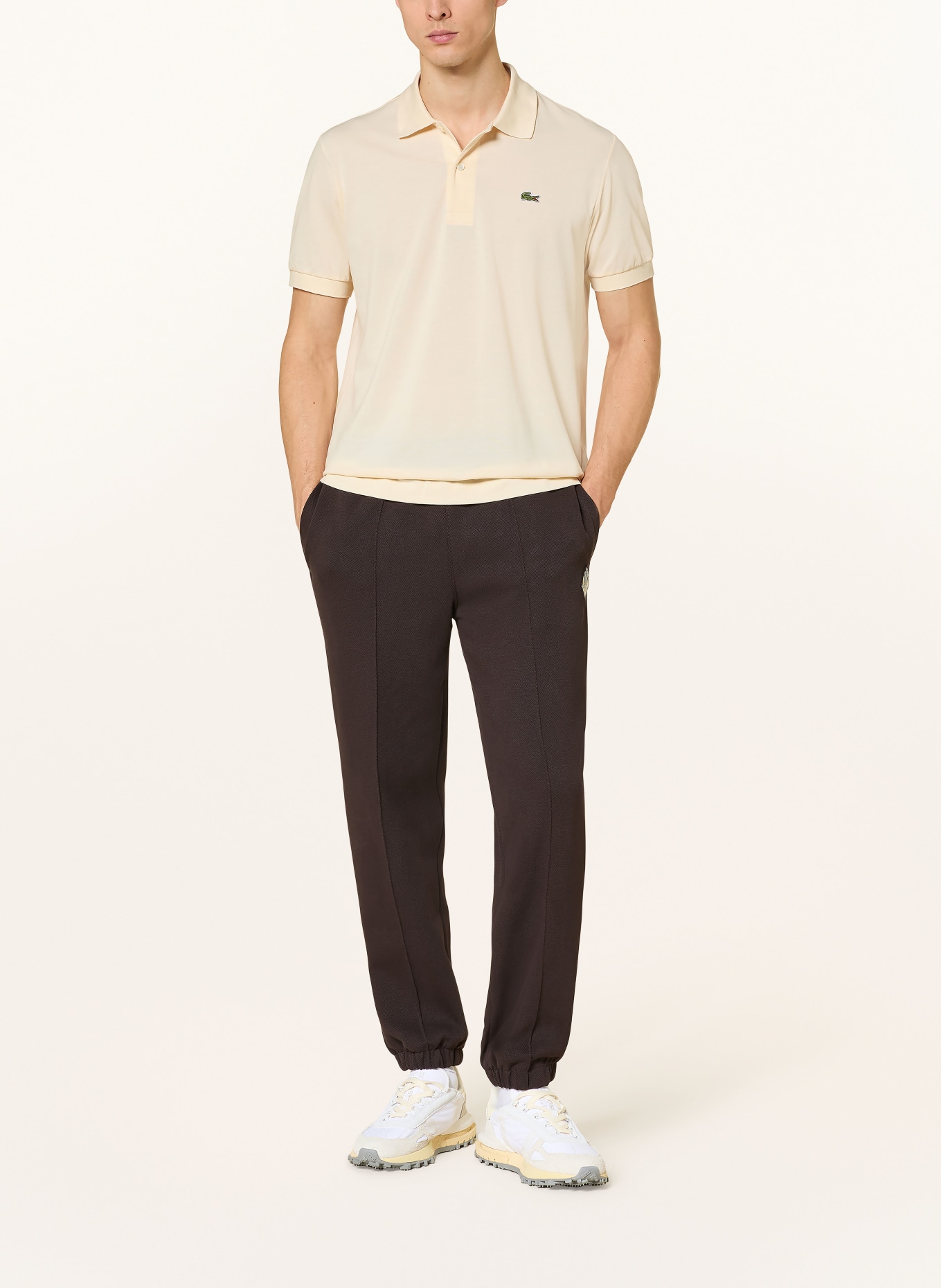 LACOSTE Piqué polo shirt: LIGHT YELLOW