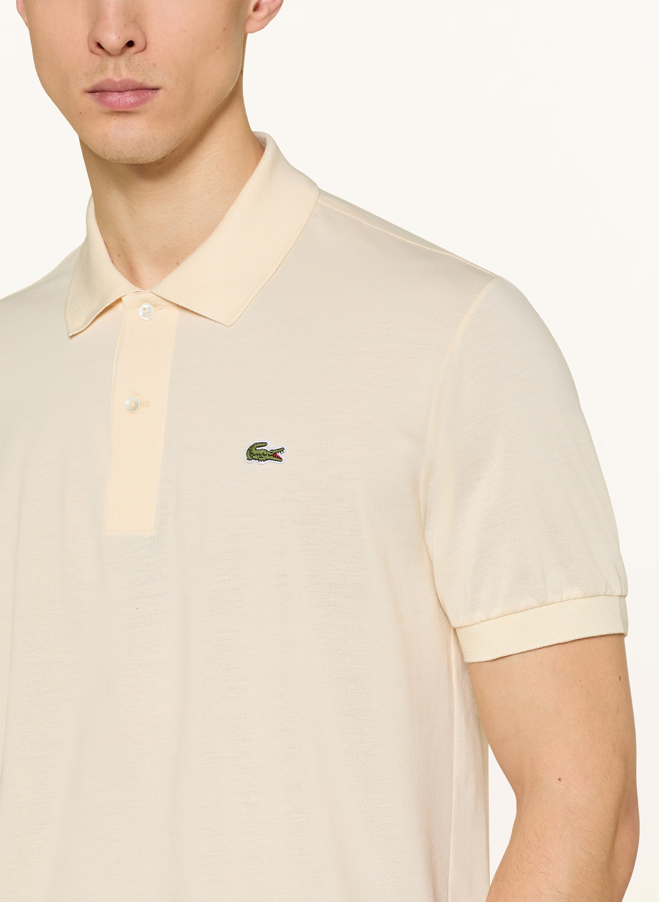 LACOSTE Piqué polo shirt: LIGHT YELLOW