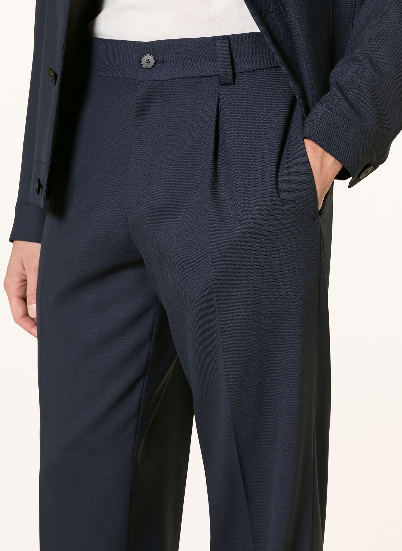 HUGO Spodnie garniturowe FLIPS: 405 DARK BLUE