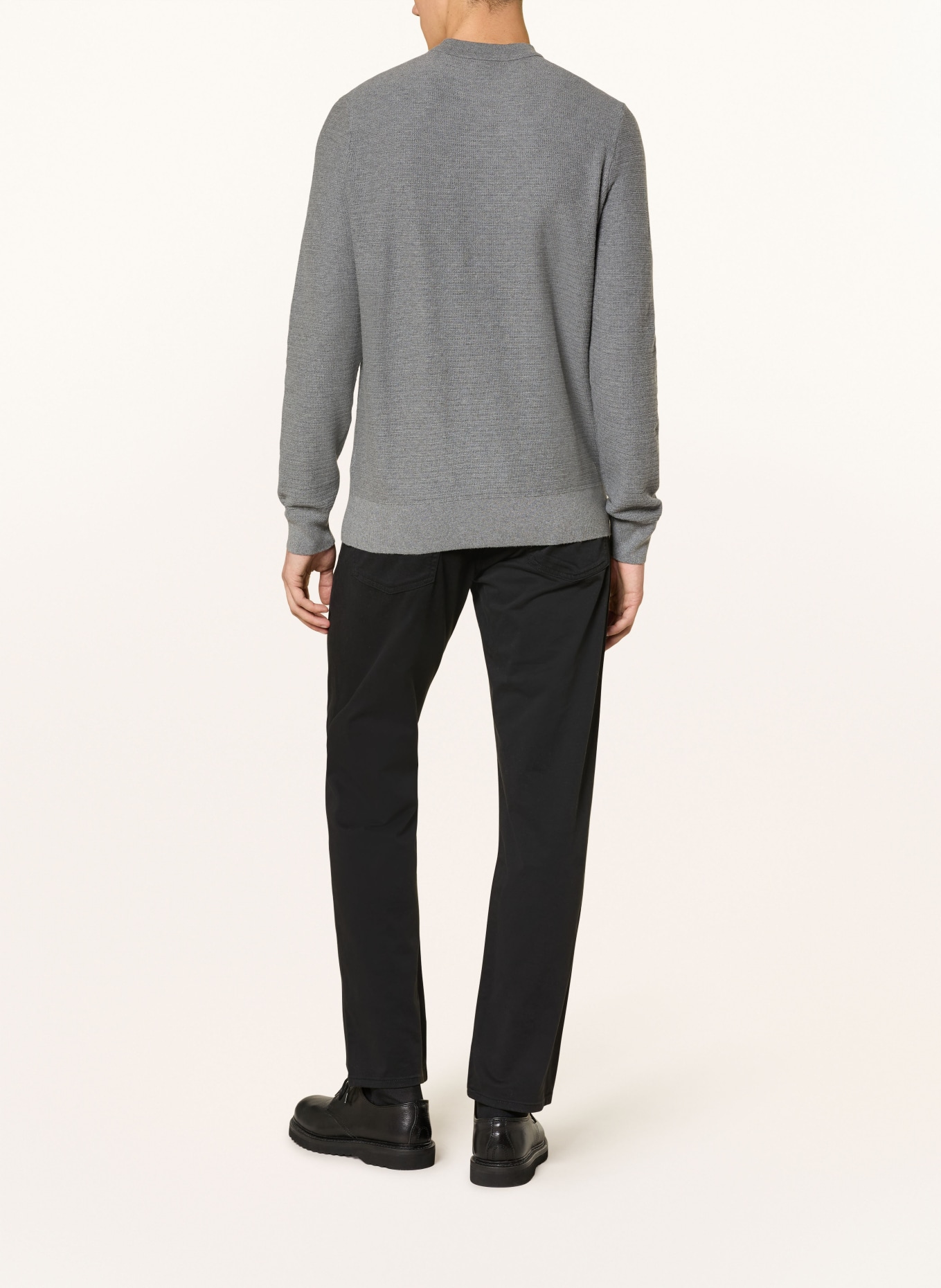 BOSS Sweater ANION: DARK GRAY / GRAY