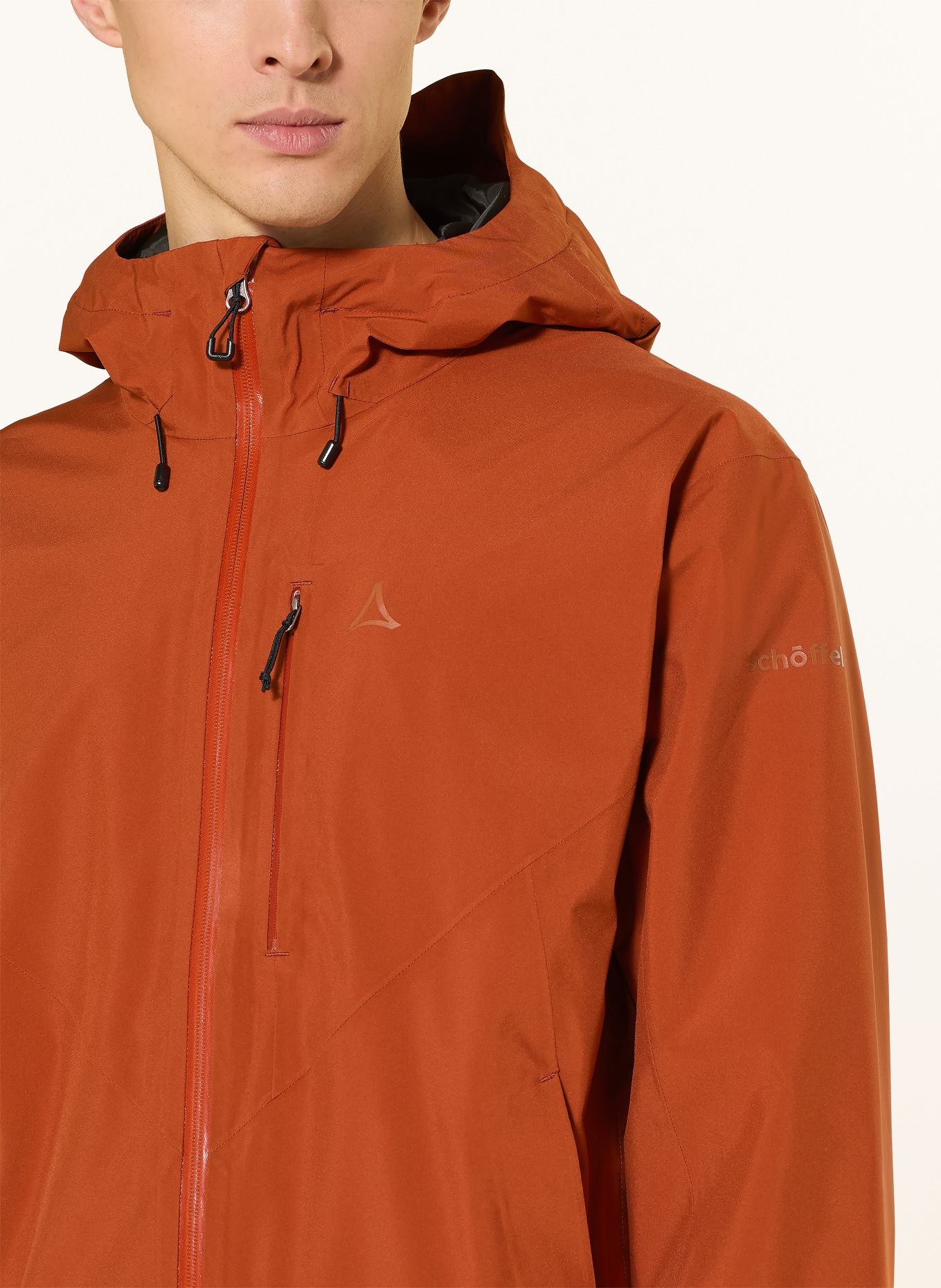 Schöffel MAUKU rain jacket: DARK ORANGE