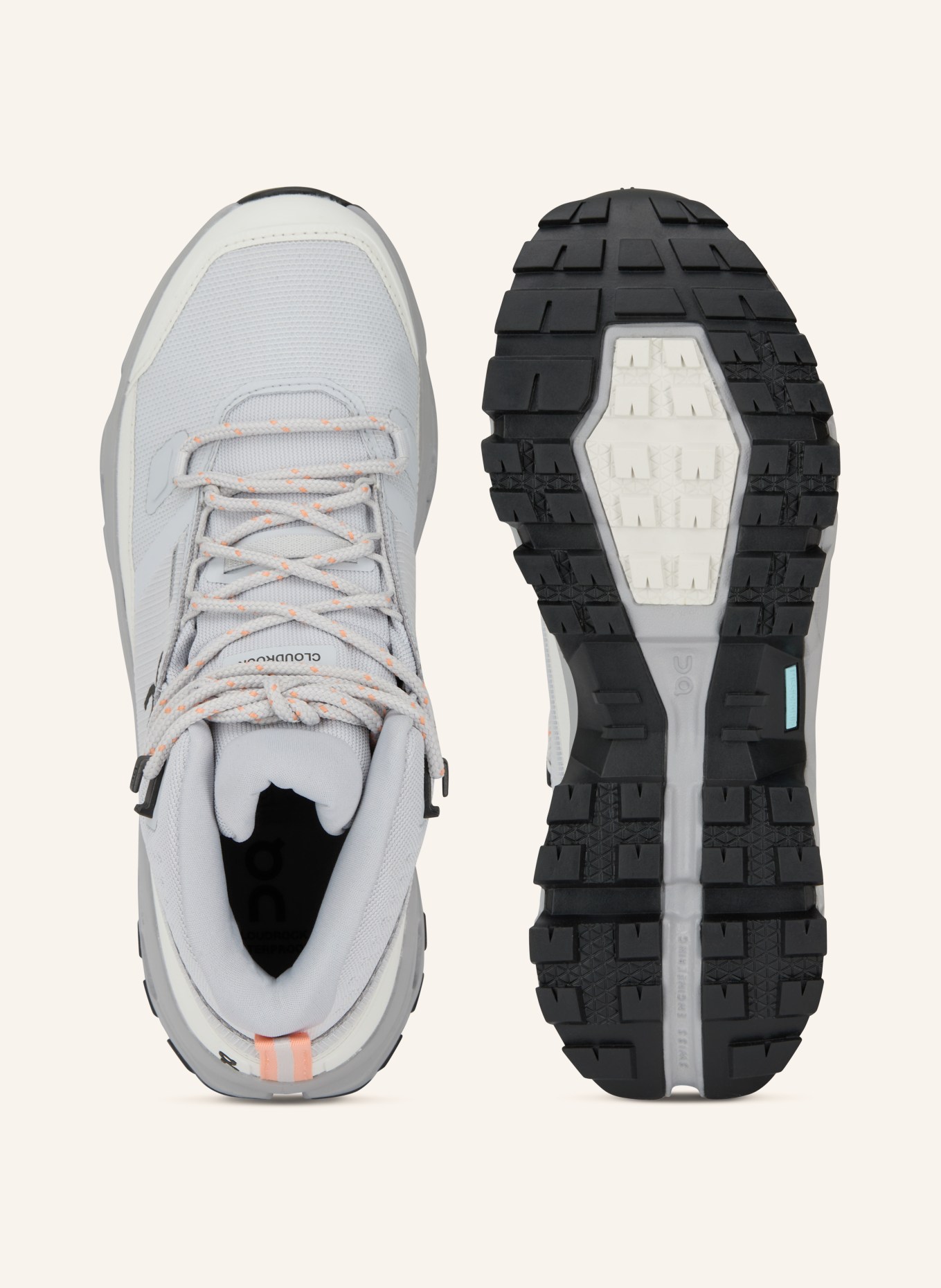 On Turistické boty CLOUDROCK MID WP: ŠEDÁ