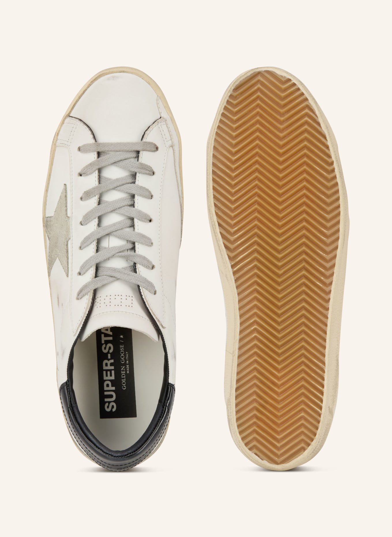 GOLDEN GOOSE Sneakers SUPER-STAR CLASSIC: CREAM / GRAY / BLACK